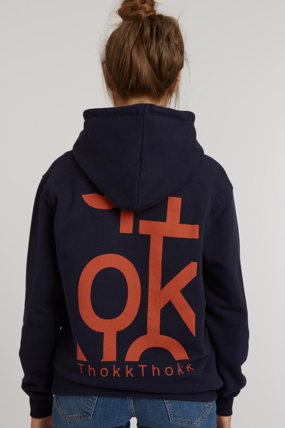 THOKKTHOKK Damen vegan Hoodie Five Letters Dark Navy