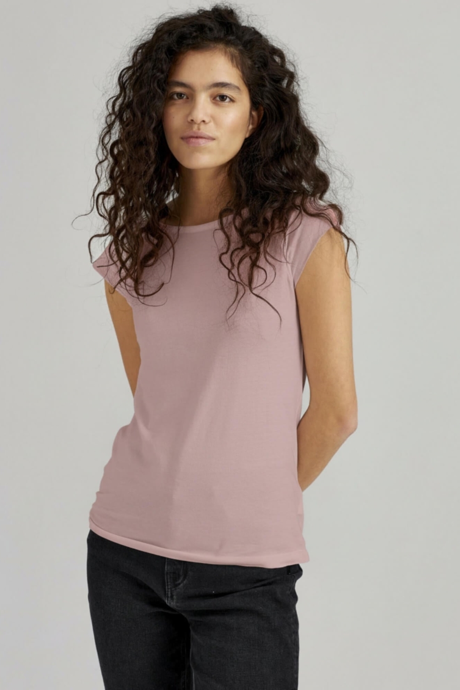 ThokkThokk womens vegan T-Shirt Cap Sleeve Dark Mauve