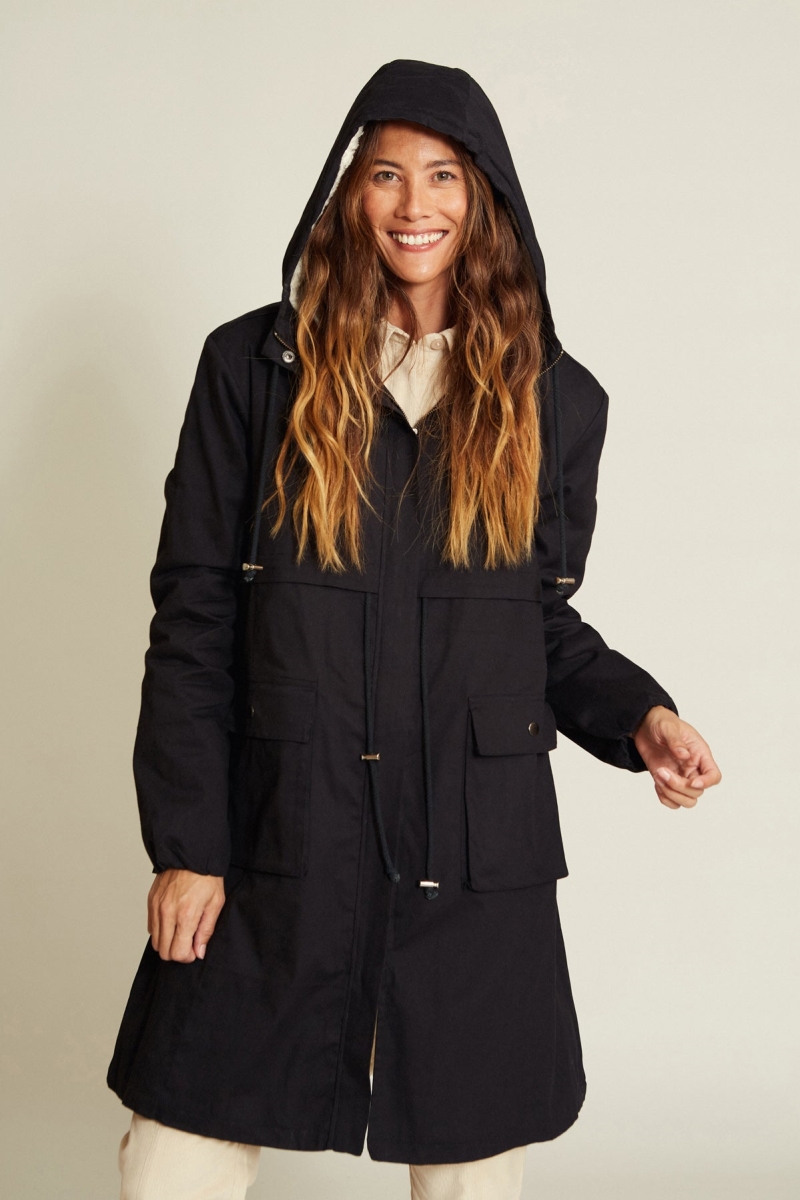 SUITE13LAB Damen vegan Parka Aya Schwarz