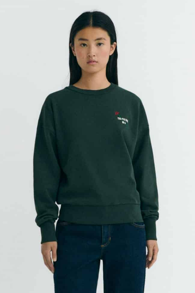 Thinking mu Damen vegan Sweatshirt Jodie GrÃ¼n