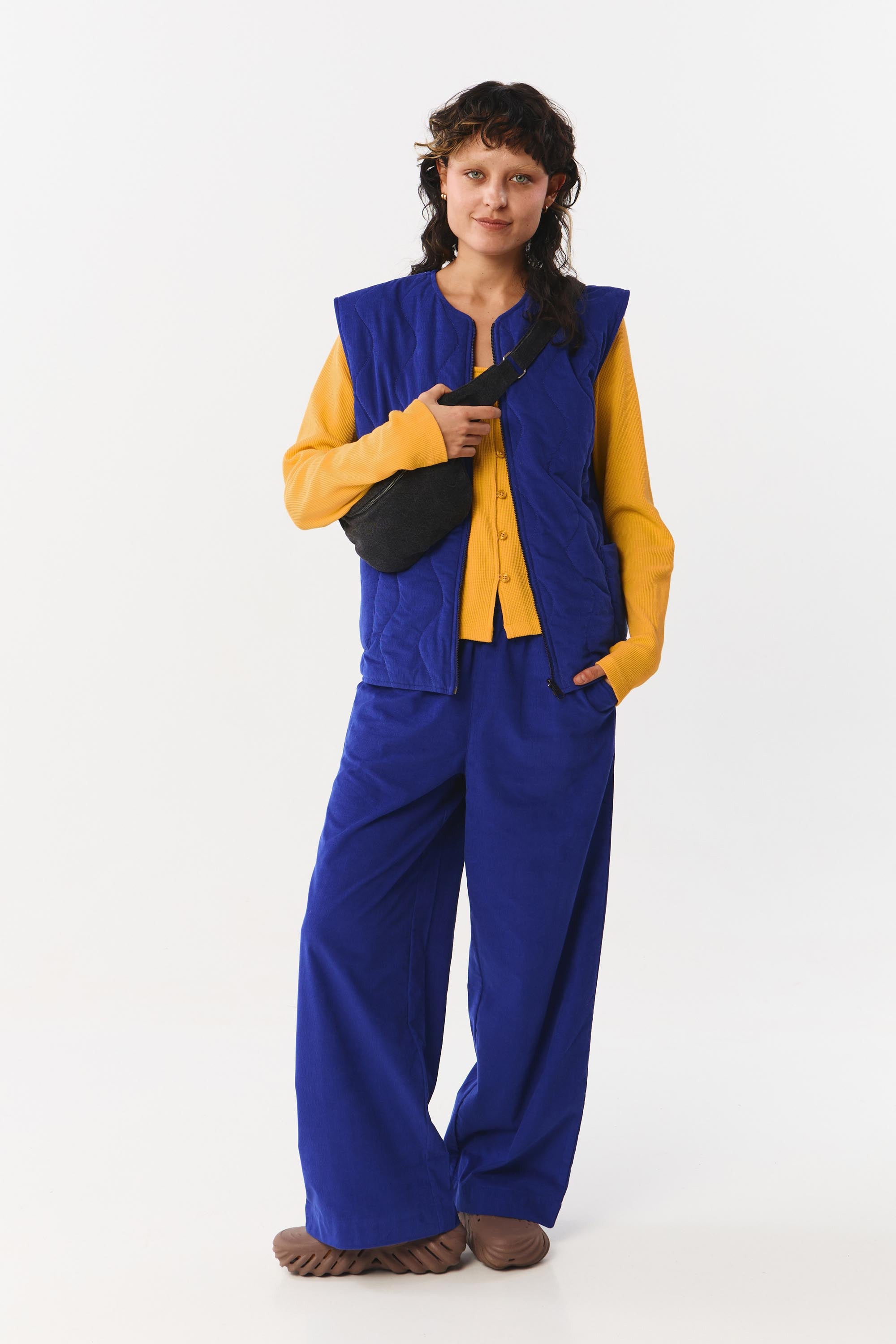 109833 - Damen vegan Vest Cord Davie Königsblau 109833 - Damen vegan Vest Cord Davie Königsblau