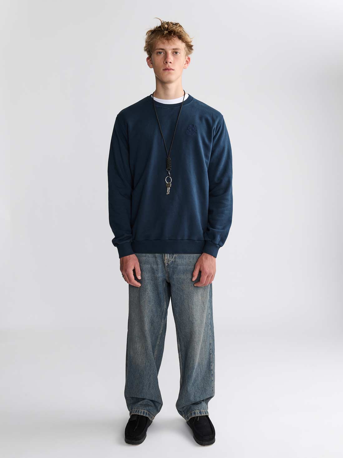 Yahmo men vegan Sweatshirt Egon Petrol