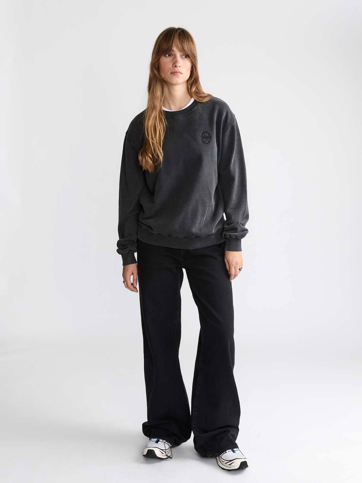 Yahmo womens vegan Sweatshirt Ilse Faded Black