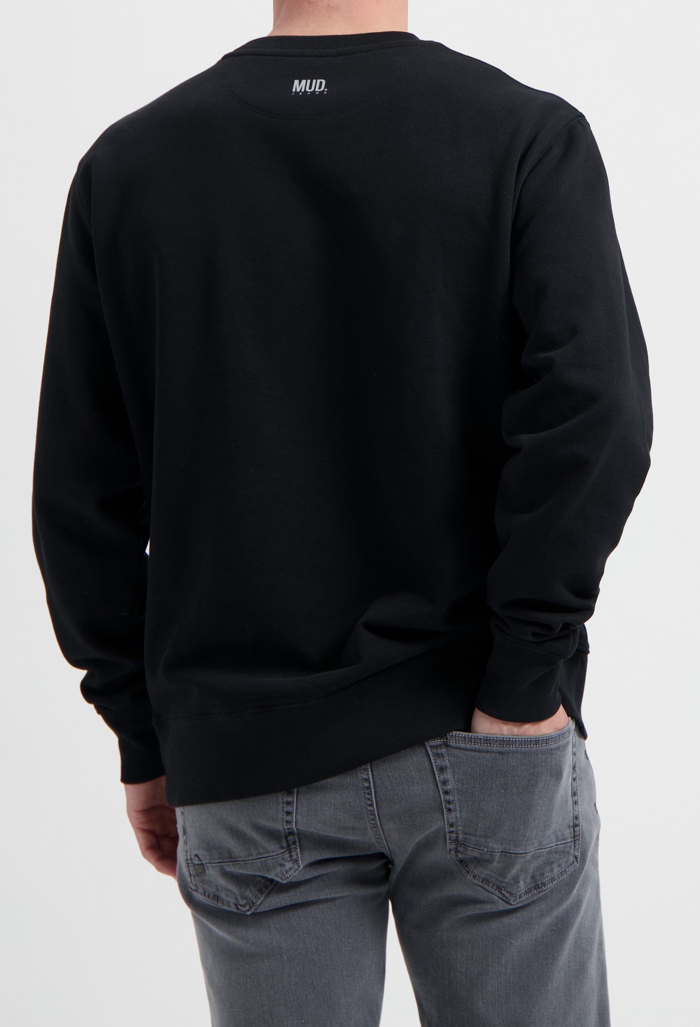 MUD Jeans men vegan Sweatshirt Ty Black