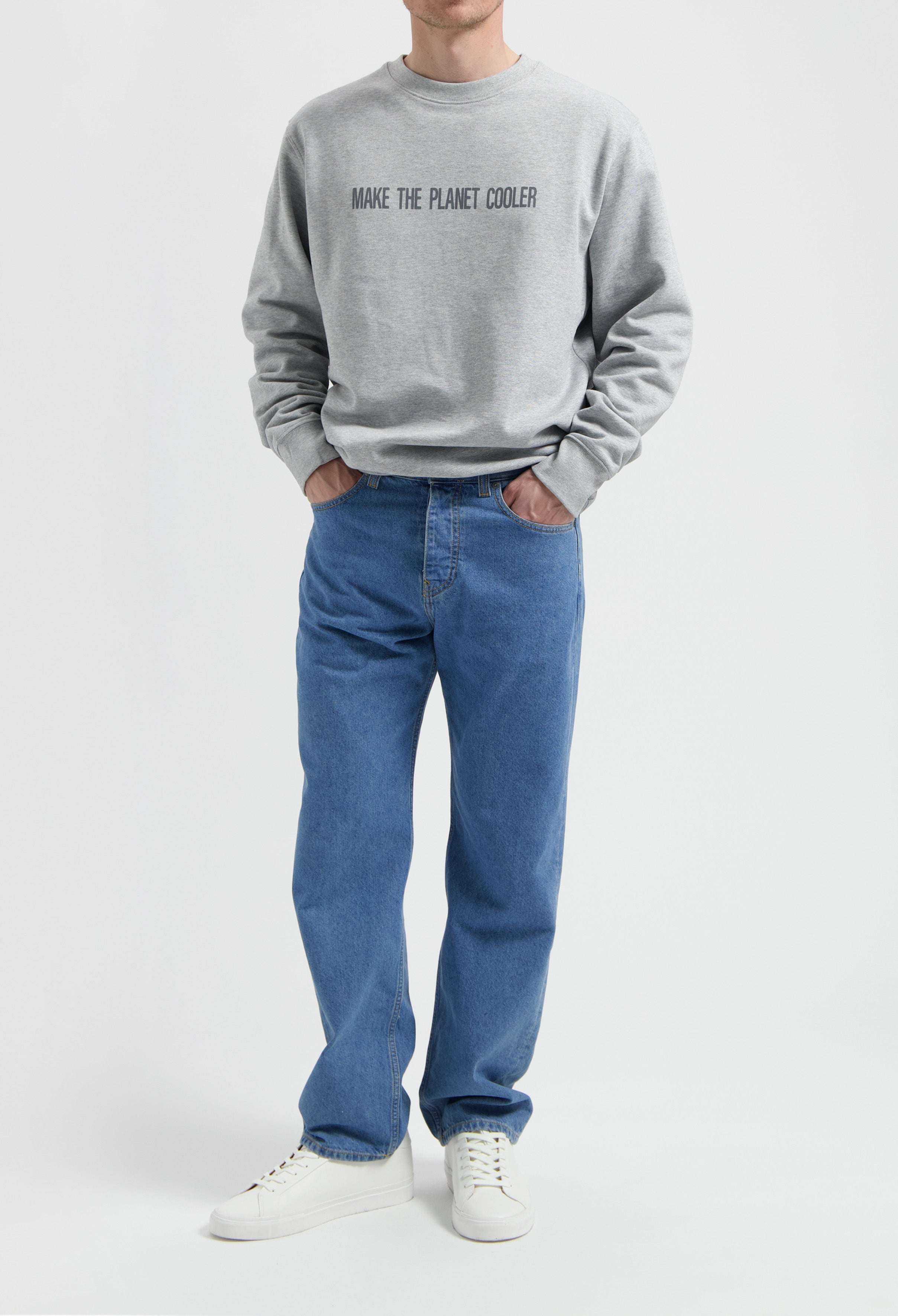 MUD Jeans men vegan Sweatshirt Ty Heather Grey