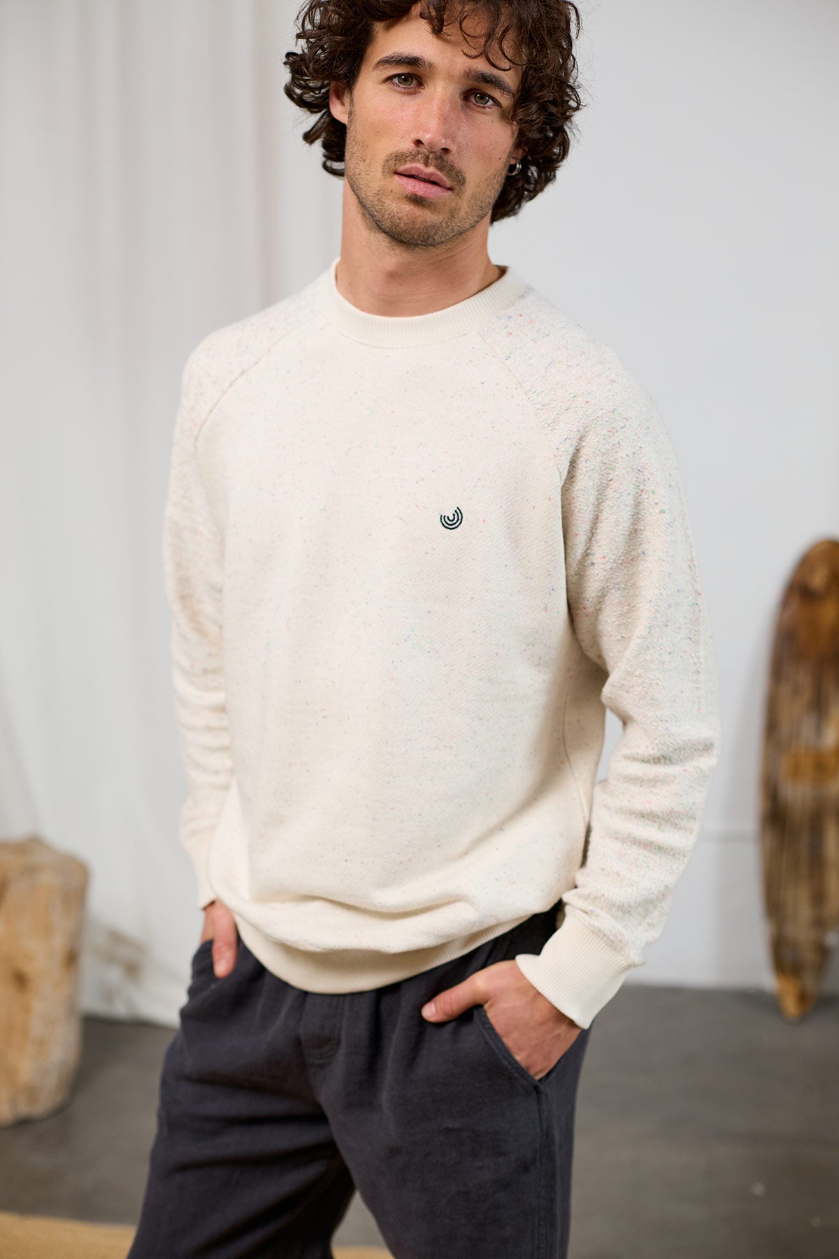 Image of TWOTHIRDS mannen vegan Sweatshirt Dunmore Ecru