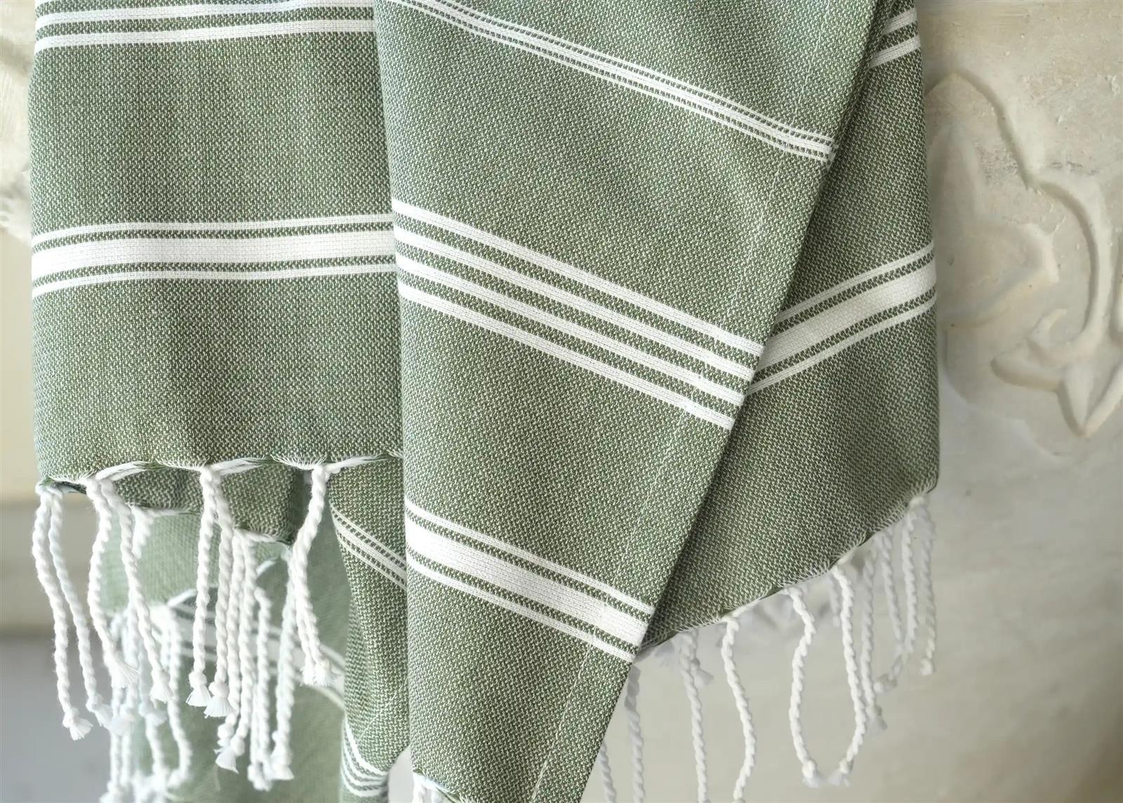 Karawan unisex vegan Bath Towel Hammam Fouta Eucalyptus Blue