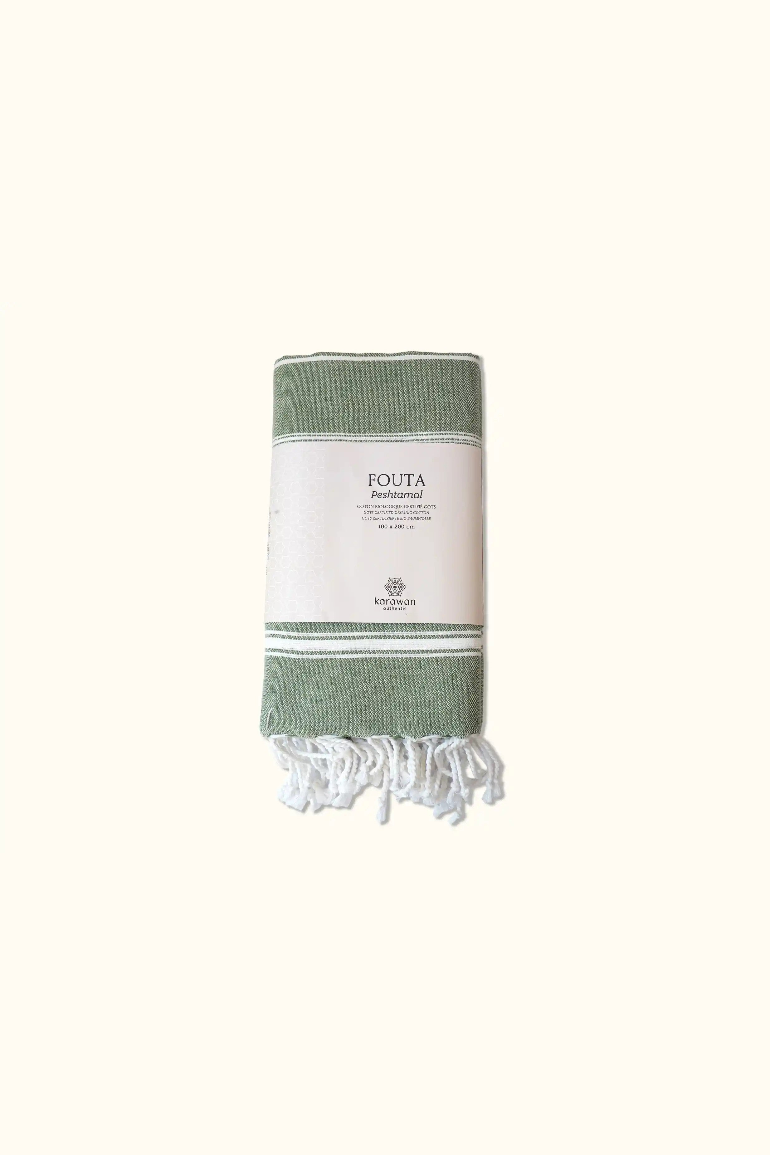 Karawan unisex vegan Bath Towel Hammam Fouta Eucalyptus Blue