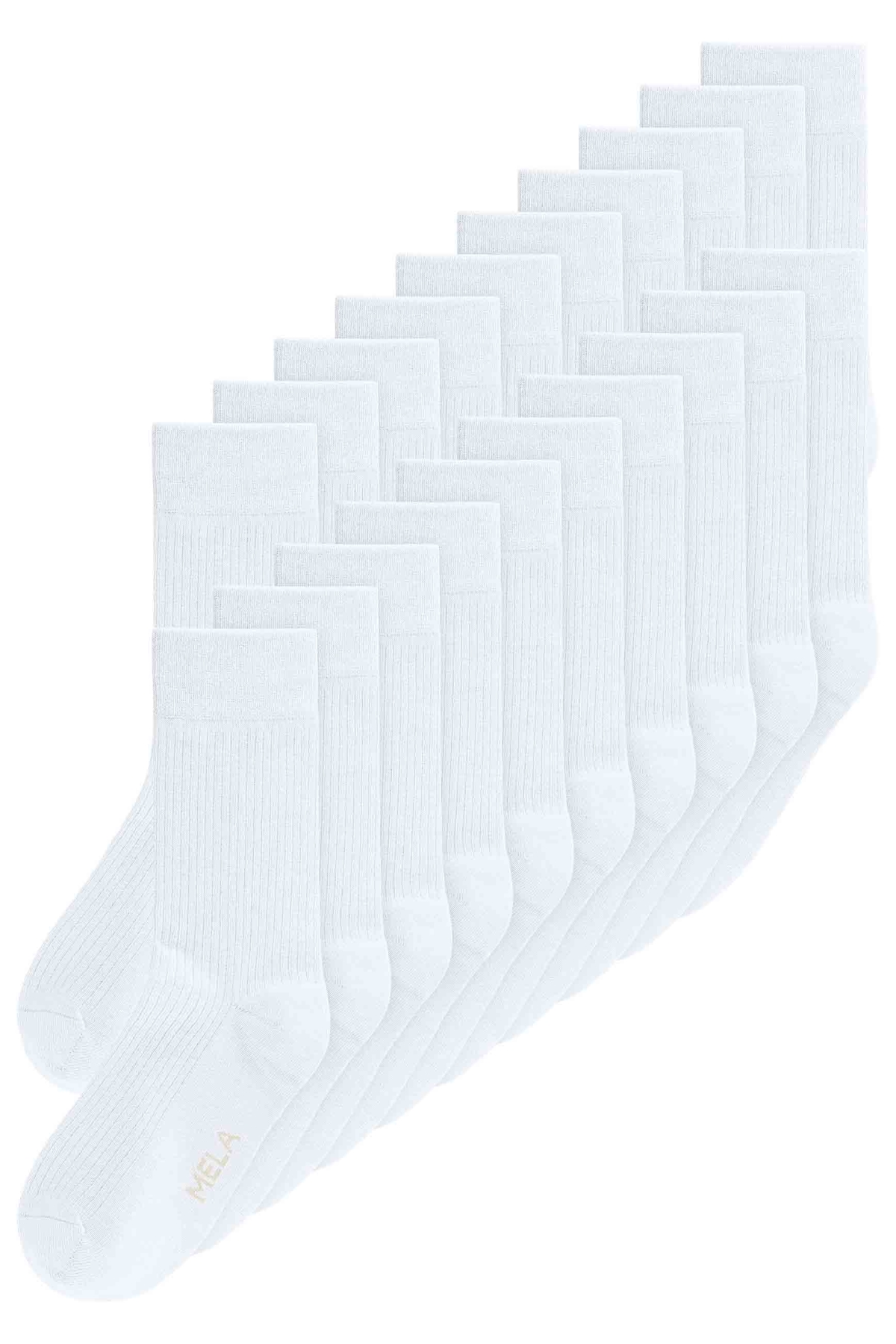 Image of MELA dames vegan Multipack Sokken 20 Stuks Wit