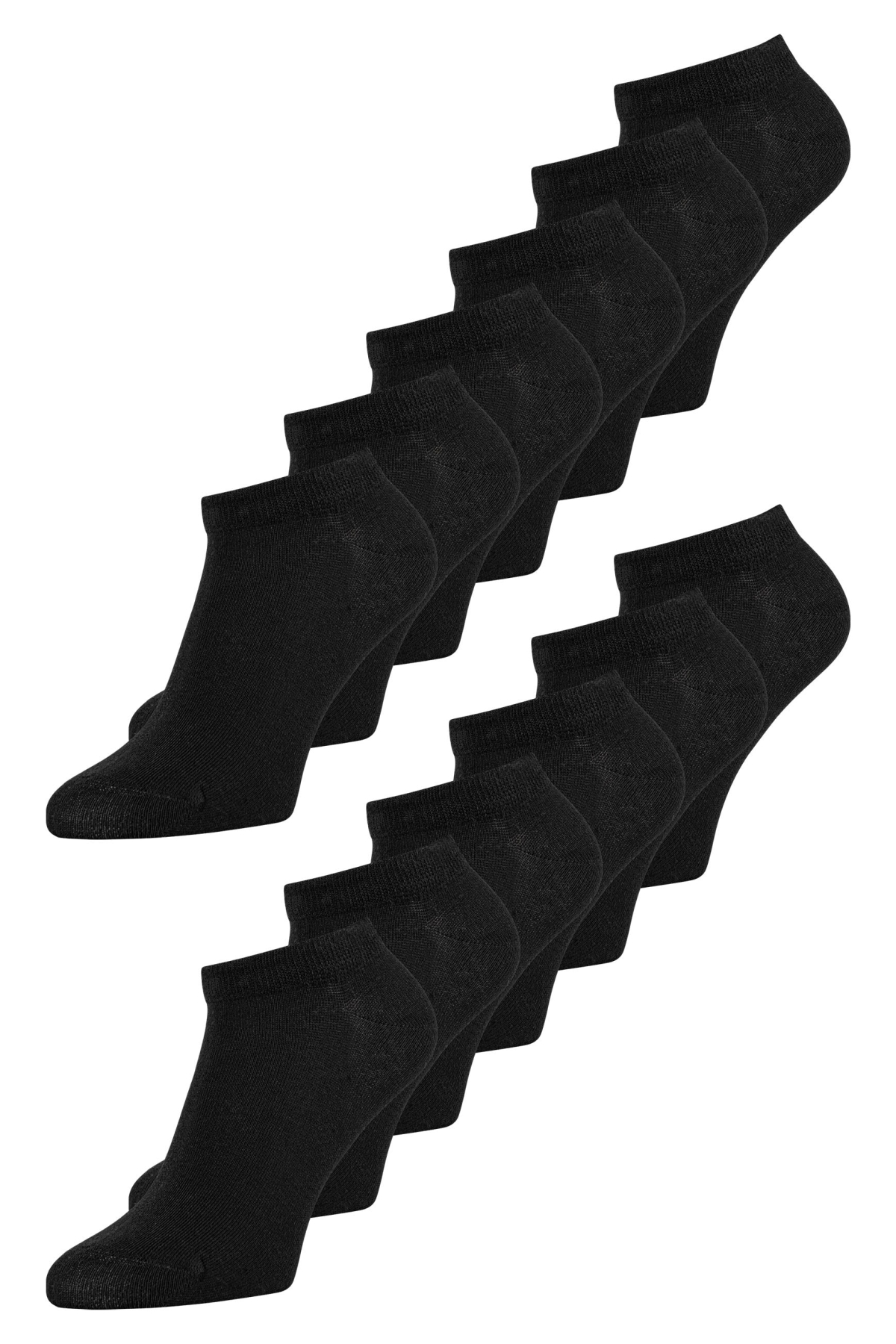 MELA men vegan Multipack 12x Sneaker Socks Black