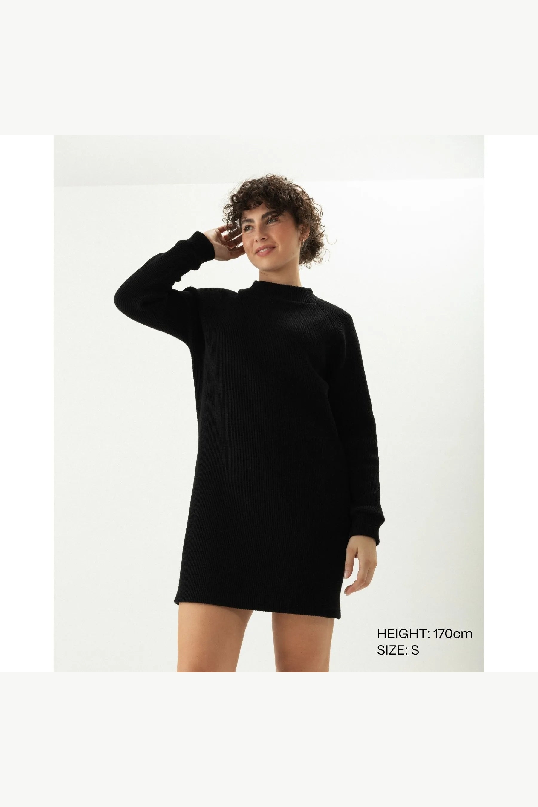 Clotsy Damen vegan Kleid Maialen Schwarz