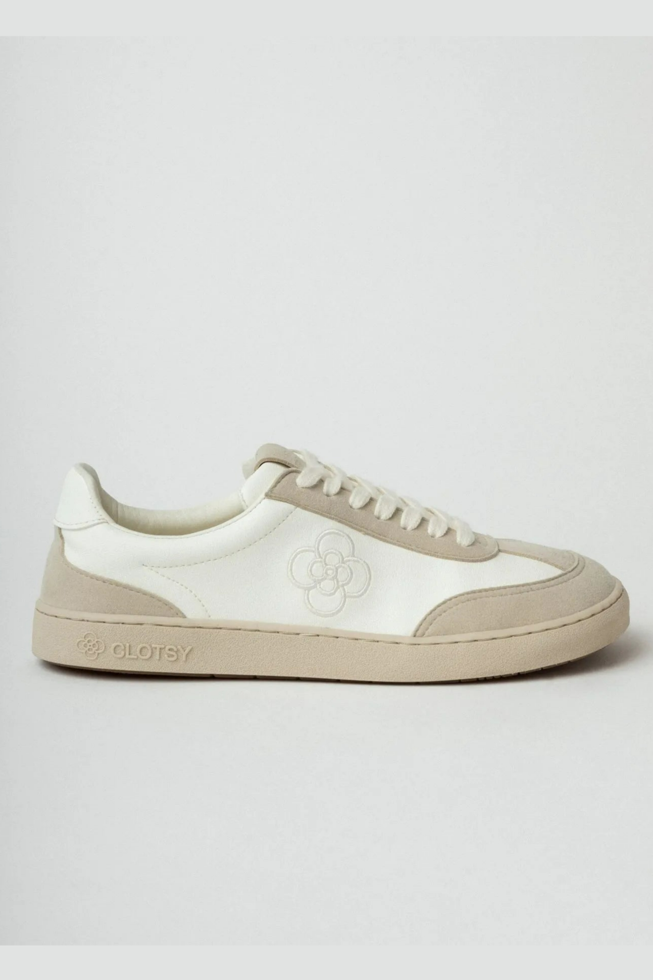 Clotsy Damen vegan Sneaker Luzia White