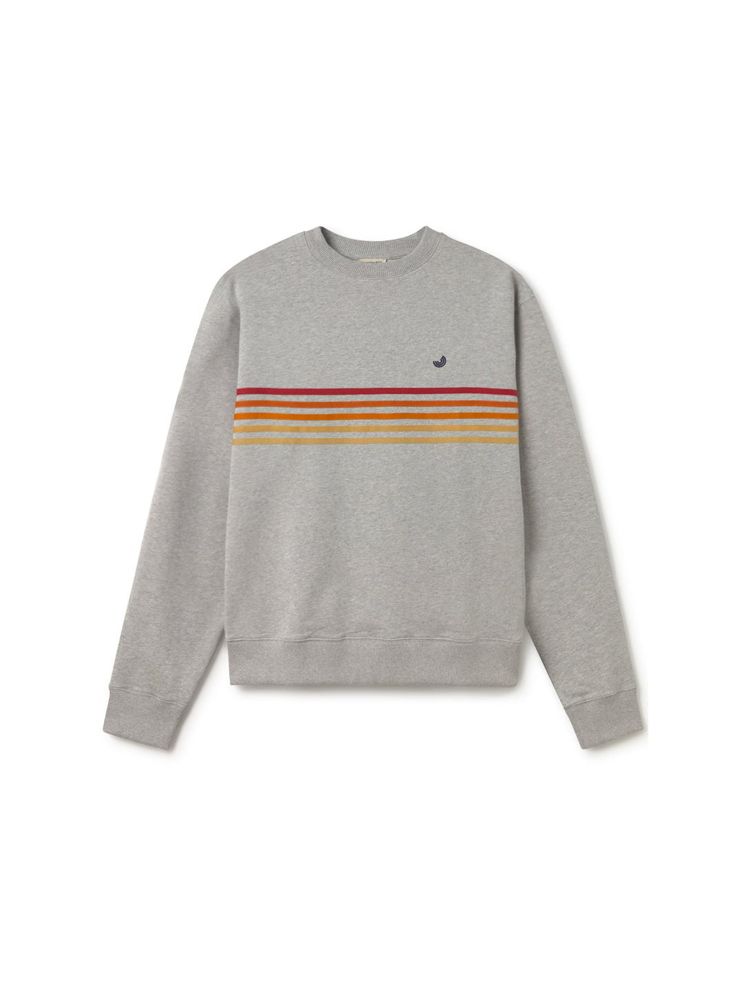 TWOTHIRDS men vegan Sweatshirt O Rostro Mid Grey Marl