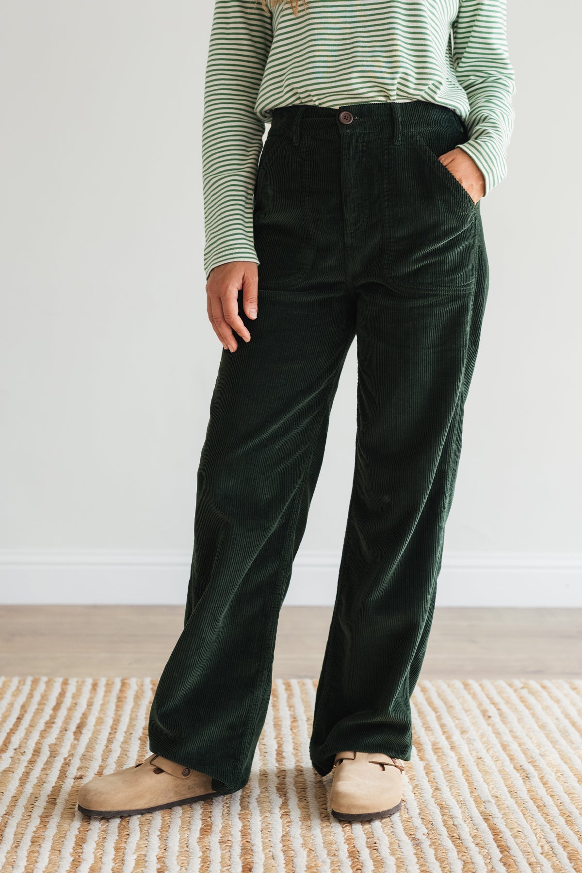 TWOTHIRDS Damen vegan Hose Banna DunkelgrÃ¼n