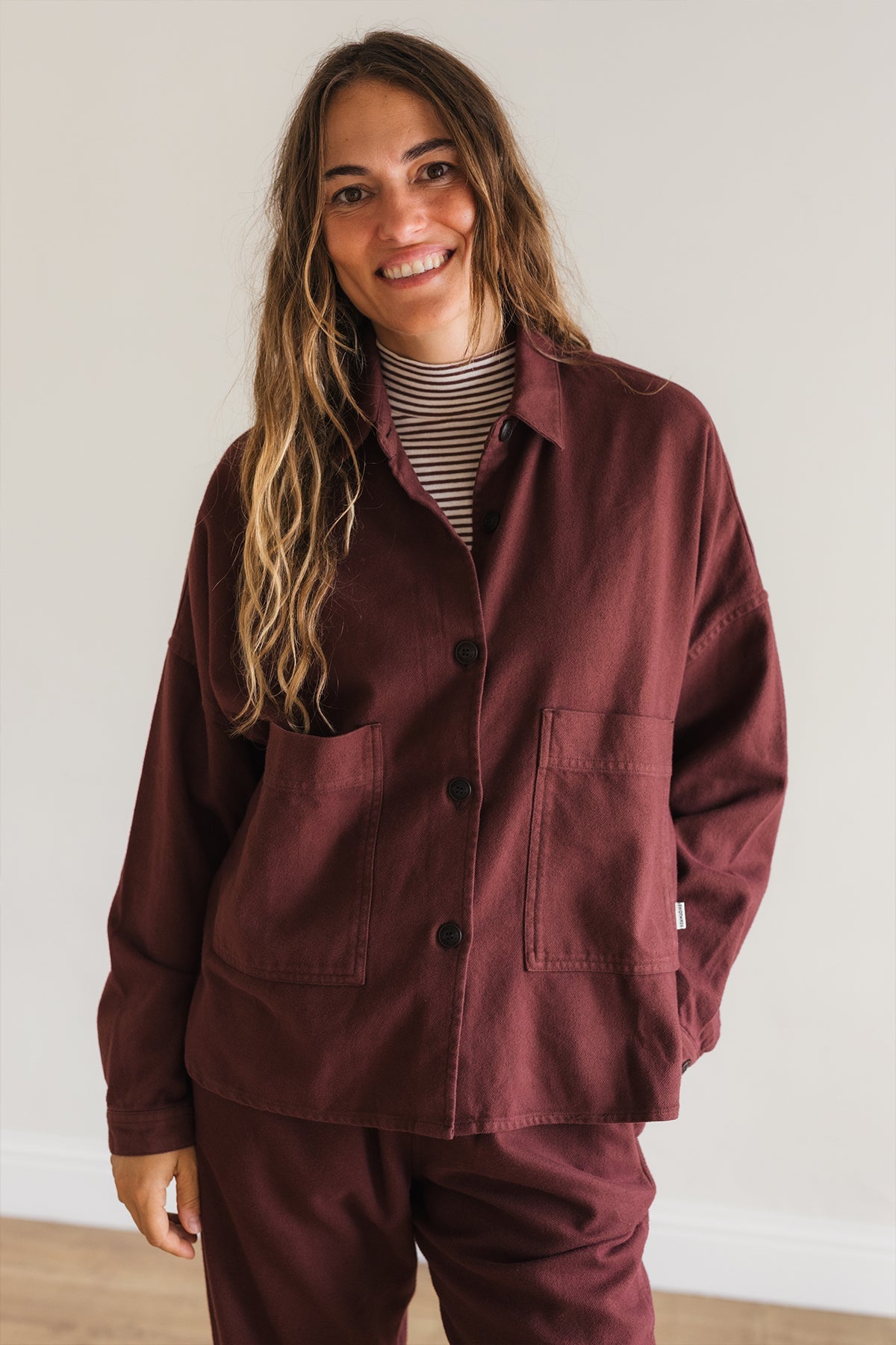 110068 - Damen vegan Ãœberhemd Senja Russet Braun