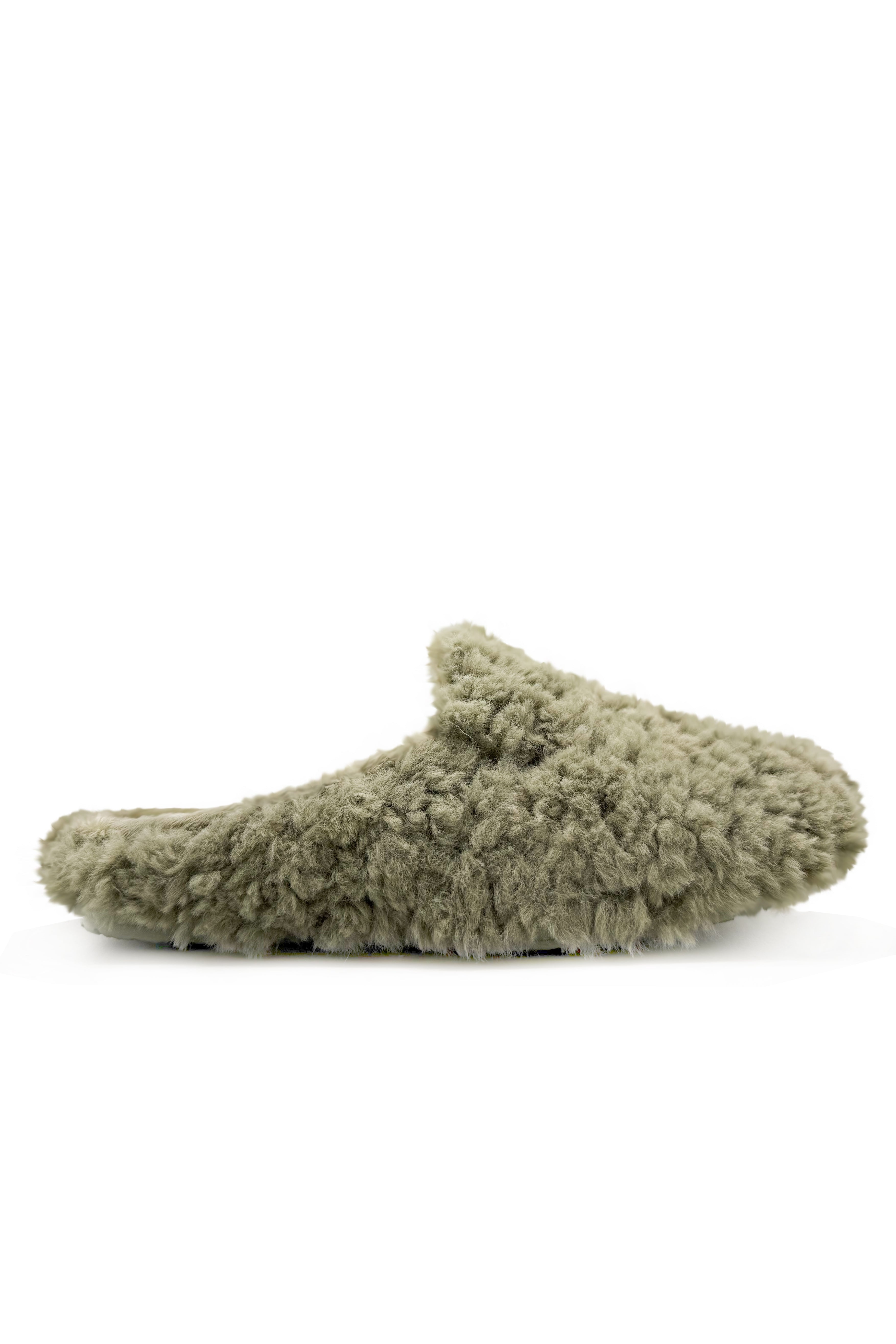 thies womens vegan Slippers Rec Fluffy Emerald Green