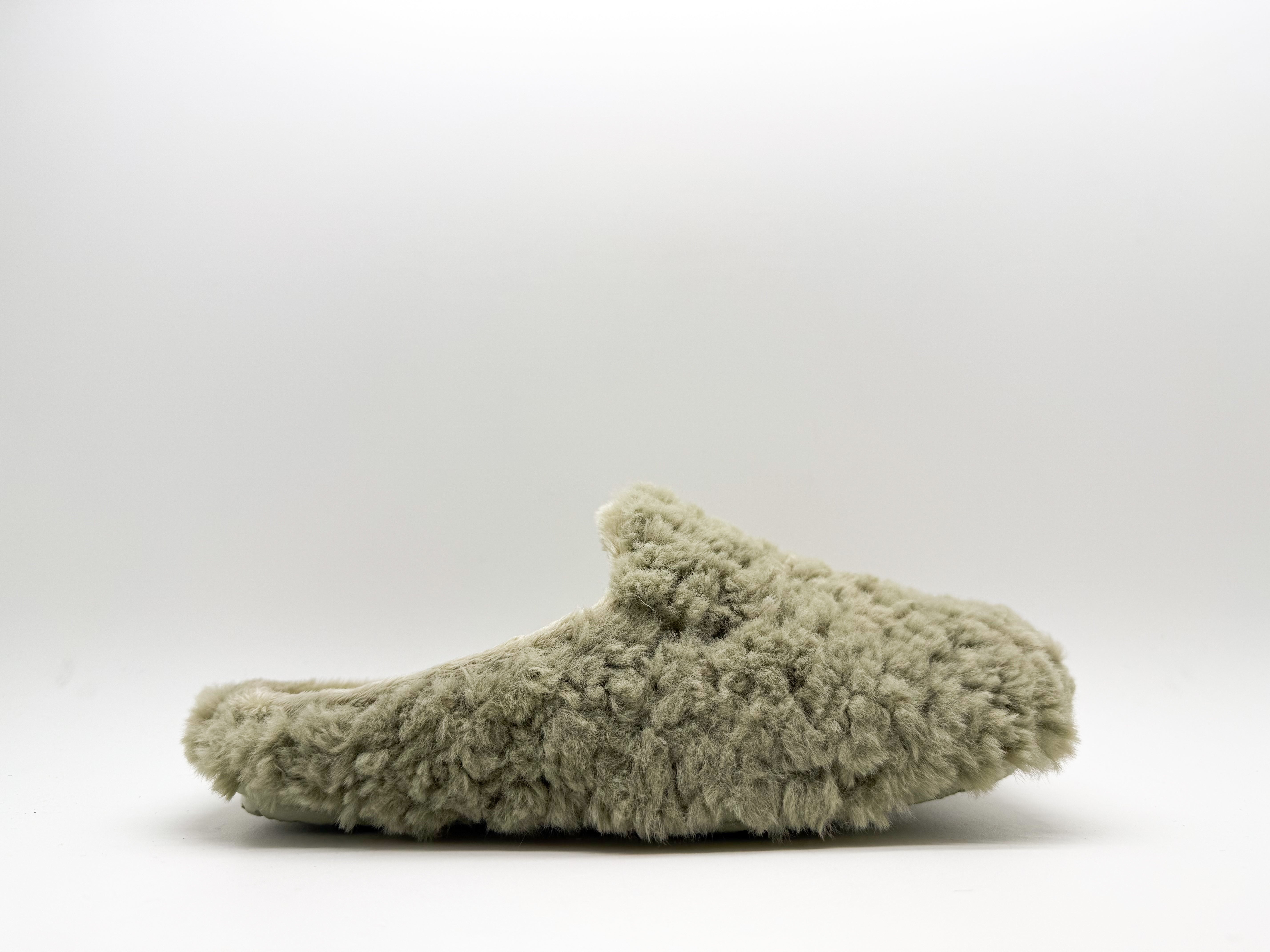 thies womens vegan Slippers Rec Fluffy Emerald Green