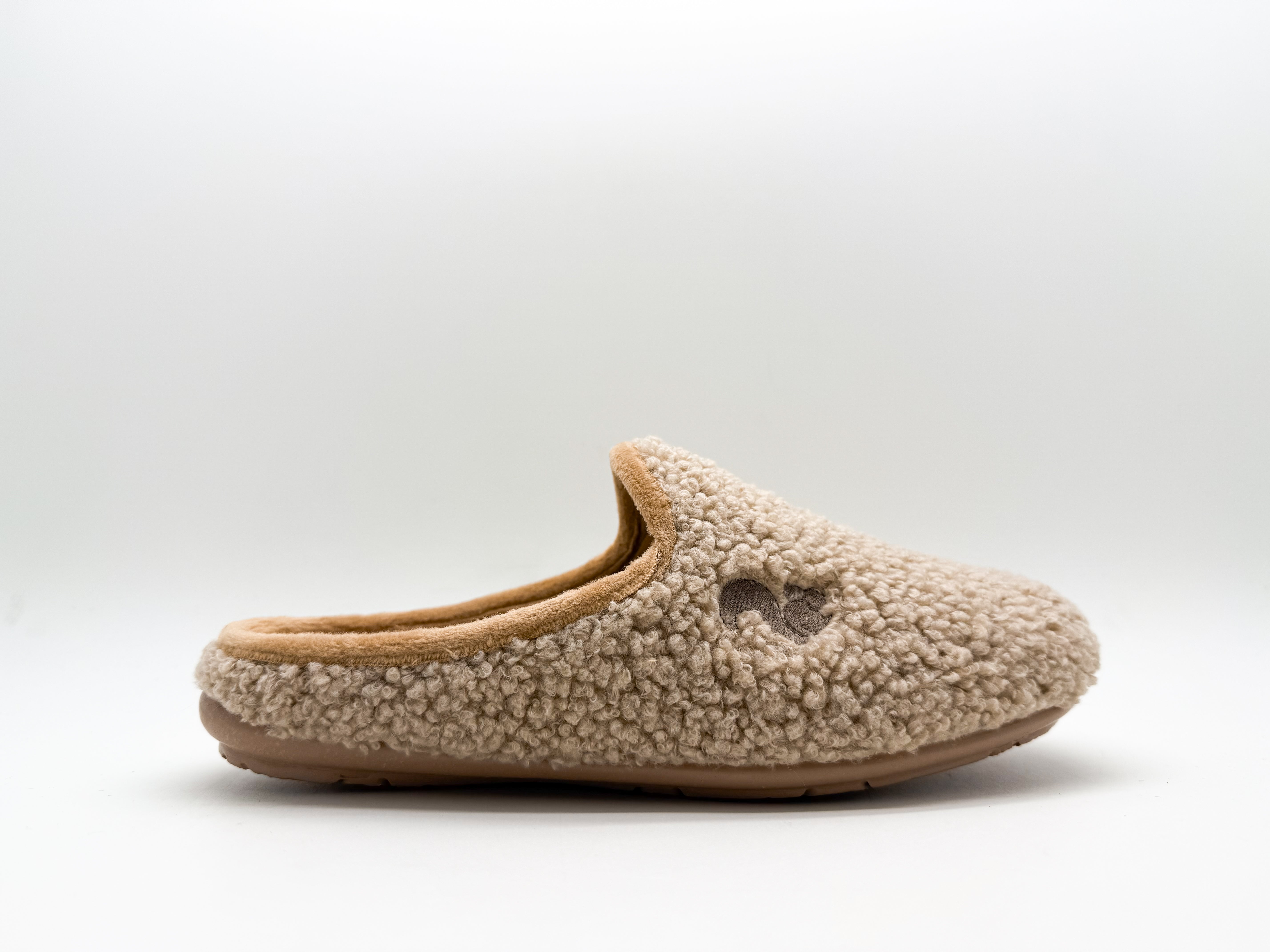 thies womens vegan Slippers Rec Soft Teddy Sand Beige