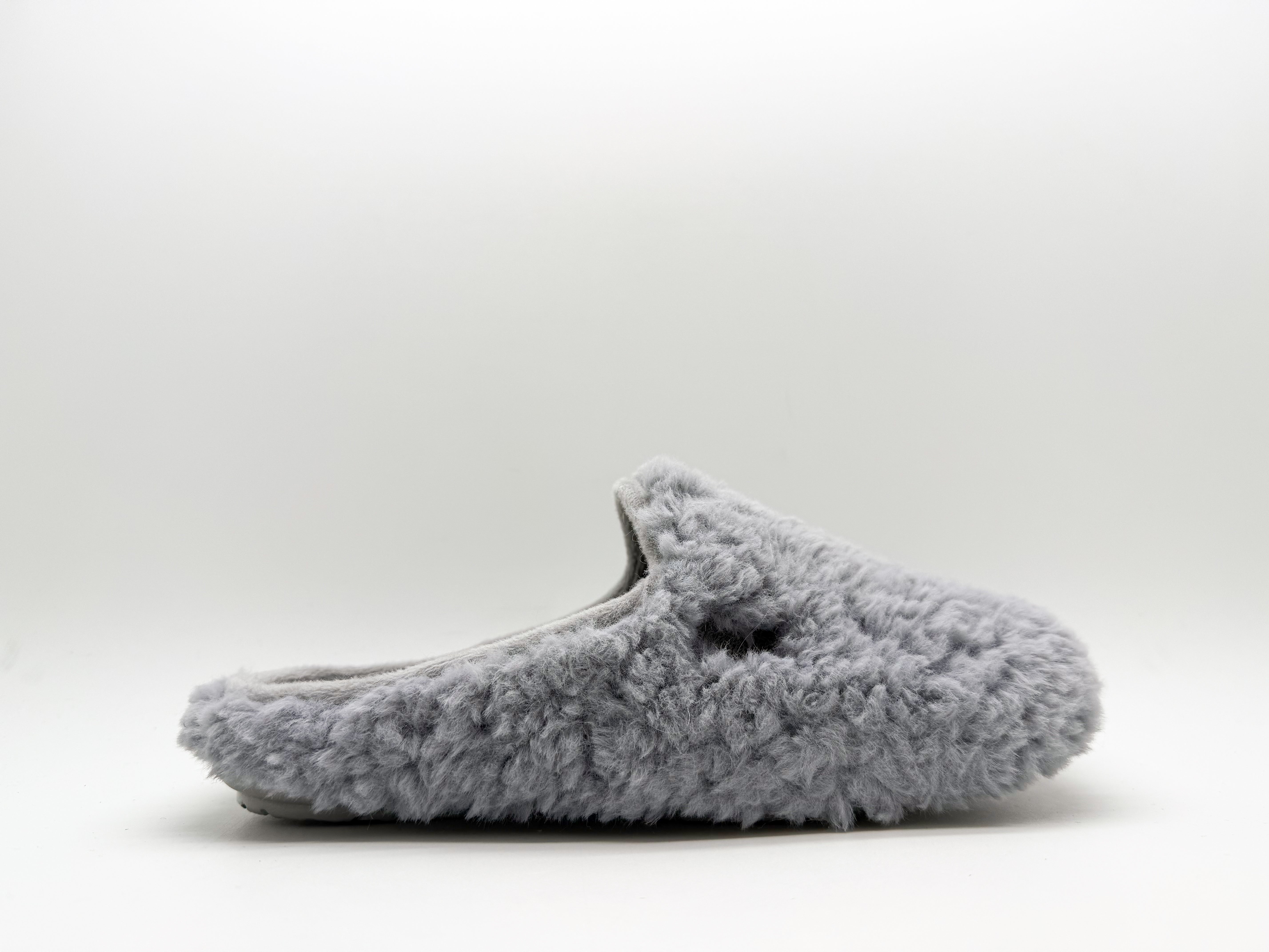 thies womens vegan Slippers Rec Fluffy Grey