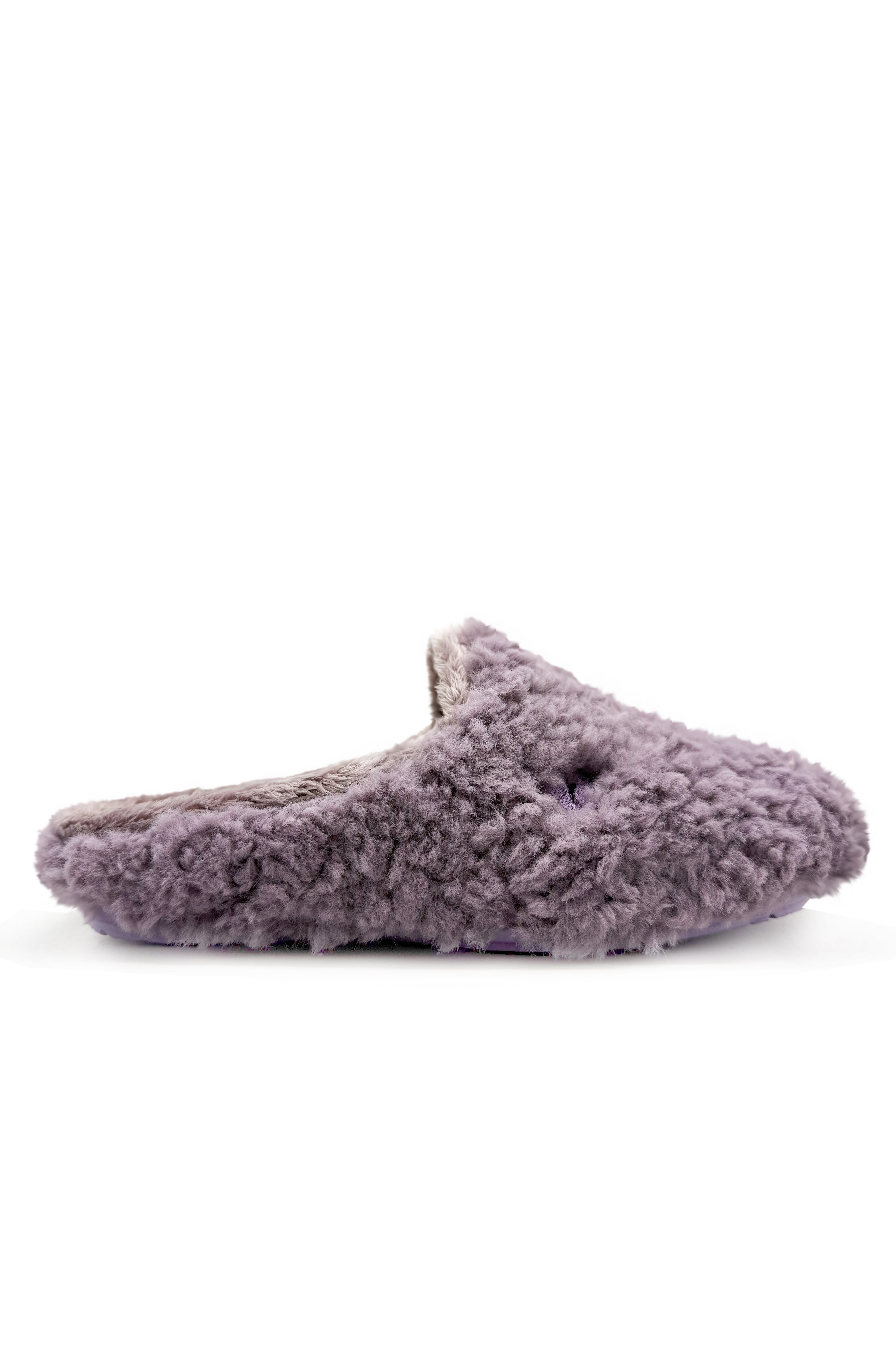 thies womens vegan Slippers Rec Fluffy Plum Purple