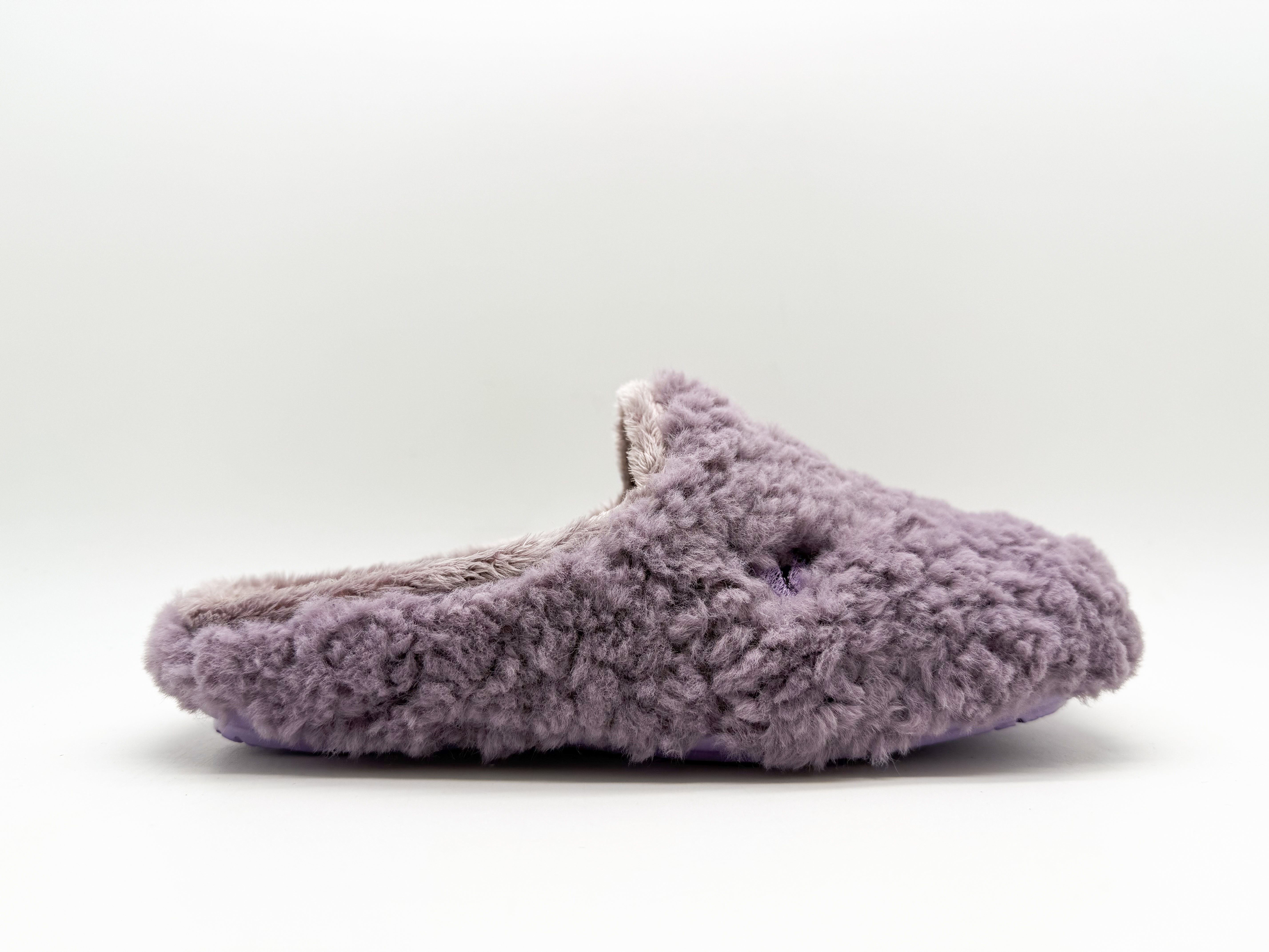thies womens vegan Slippers Rec Fluffy Plum Purple