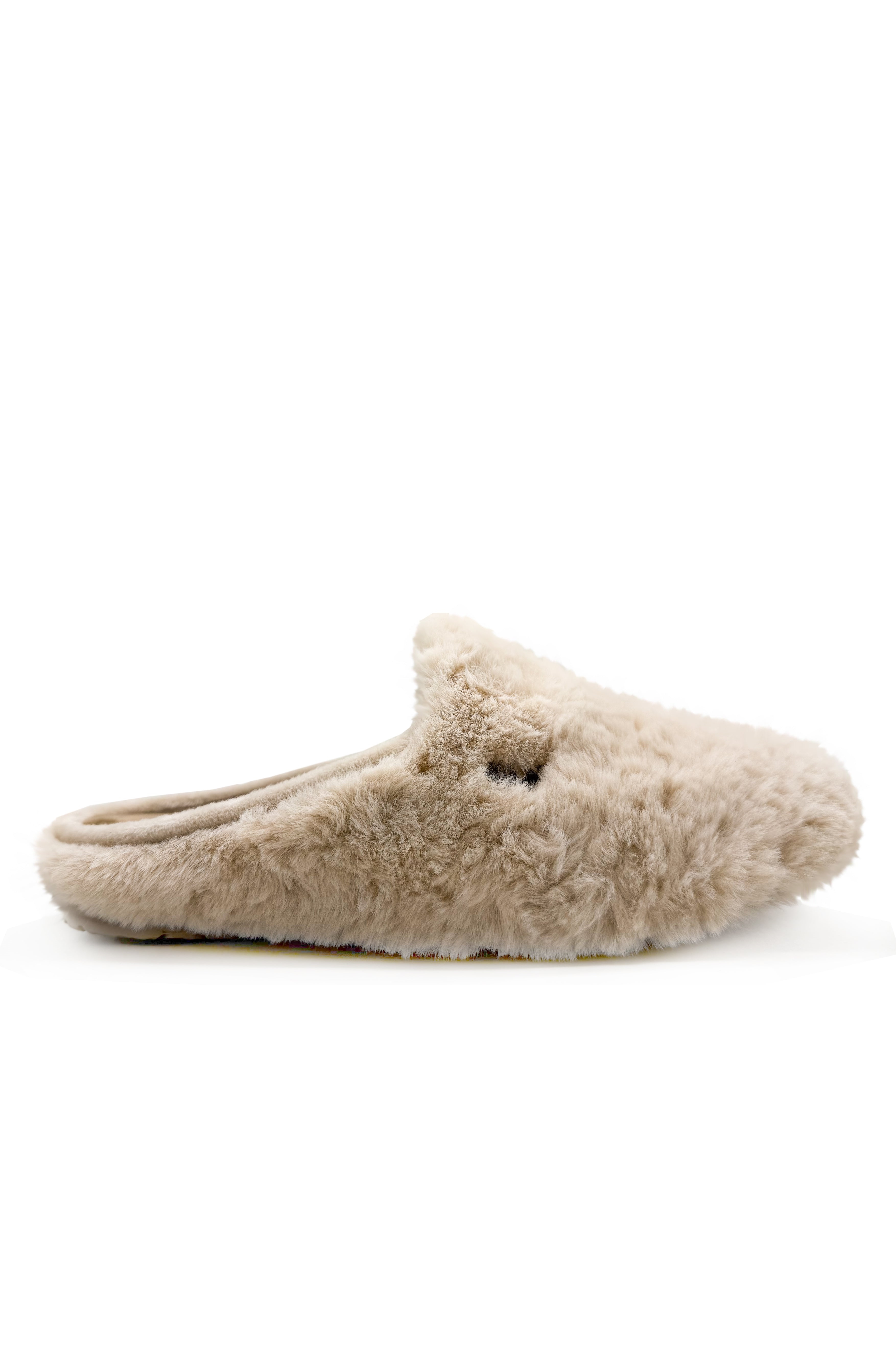 thies womens vegan Slippers Rec Fluffy Beige
