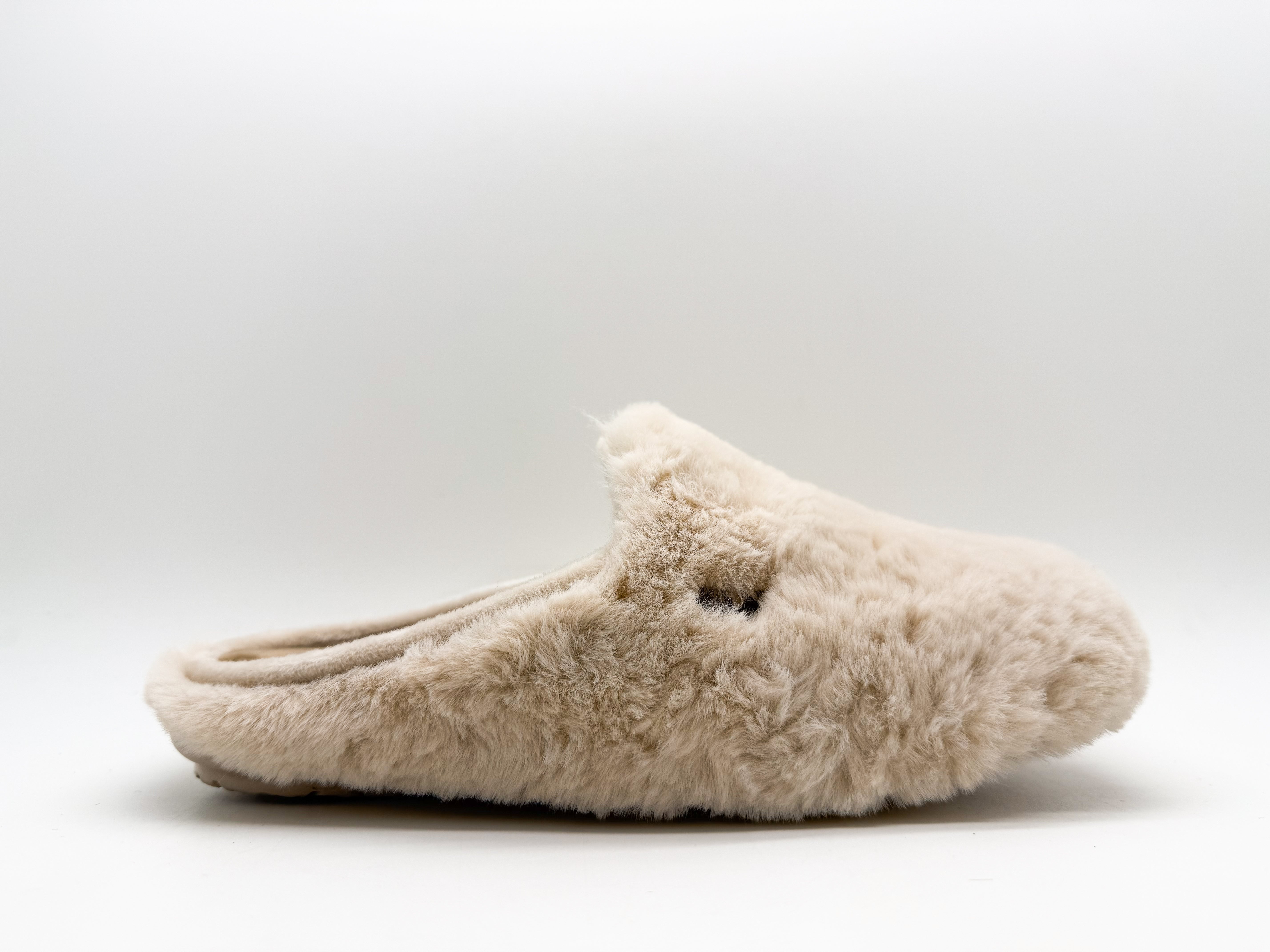 thies womens vegan Slippers Rec Fluffy Beige