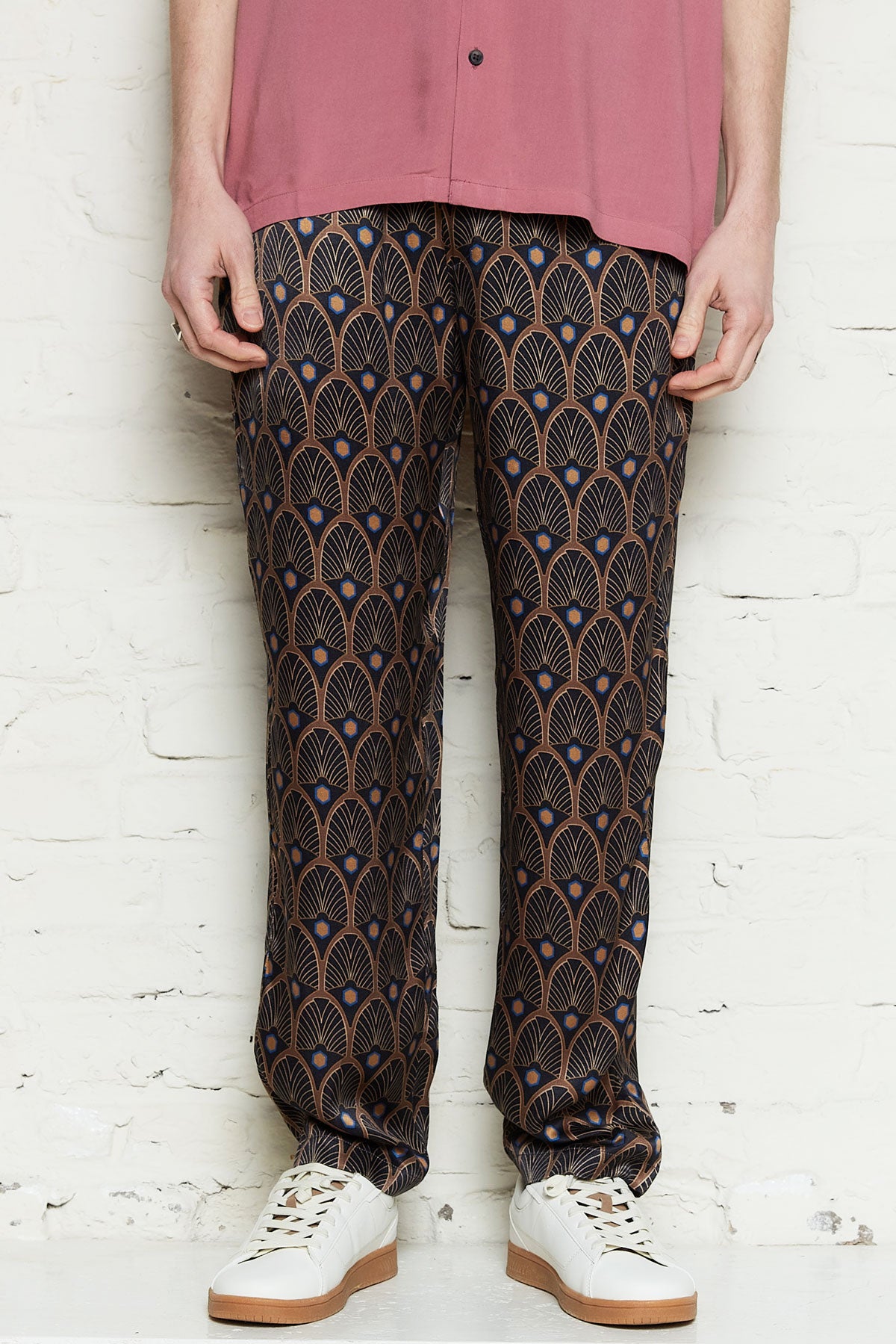 Yahmo men vegan Pants Walter Metropolis Black/Brown