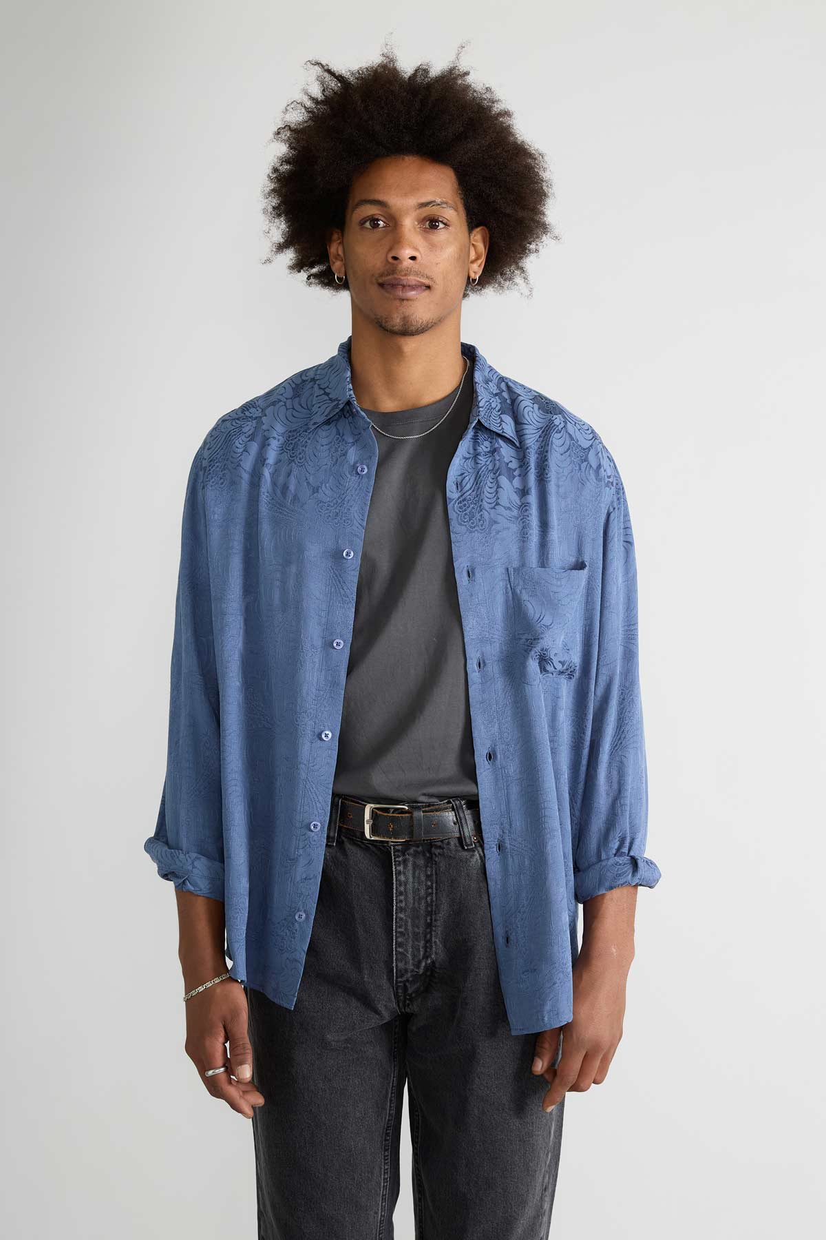 Yahmo men vegan Shirt Hans Zen Indigo