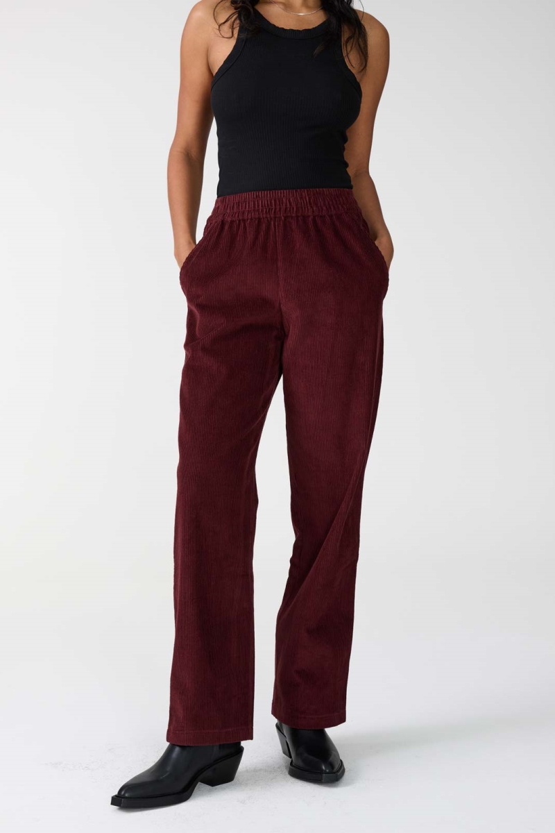 Yahmo Damen vegan Hose Marta Weinrot