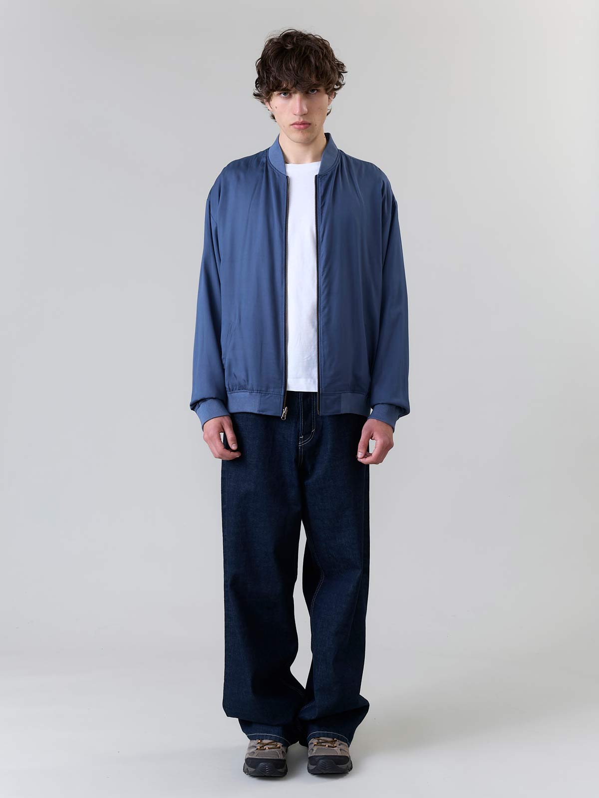 Yahmo men vegan Jacket Bomber Reversible Fred Zen Indigo/Blue