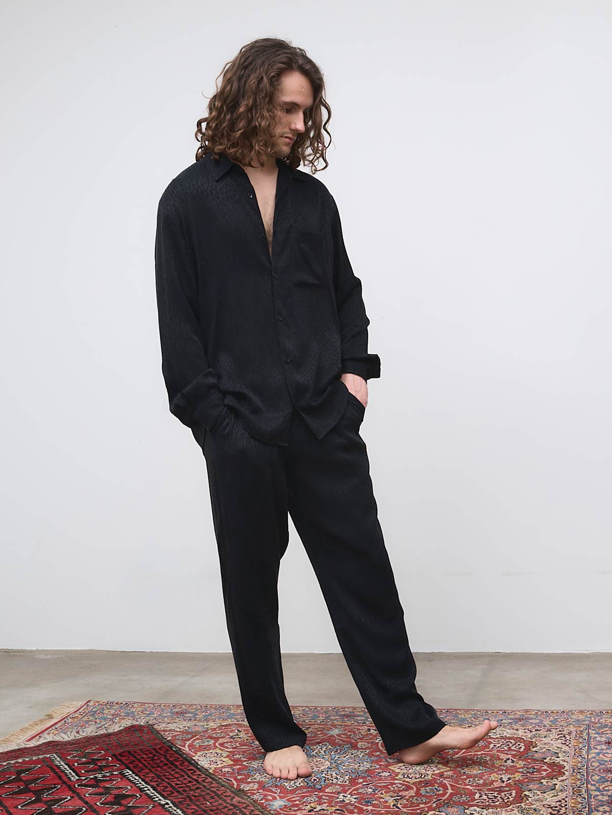 Yahmo men vegan Shirt Hans Leo Black