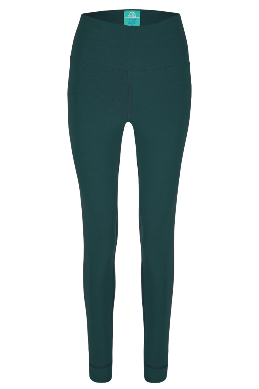 Image of nice to meet me dames vegan Leggings Essential Pine Green