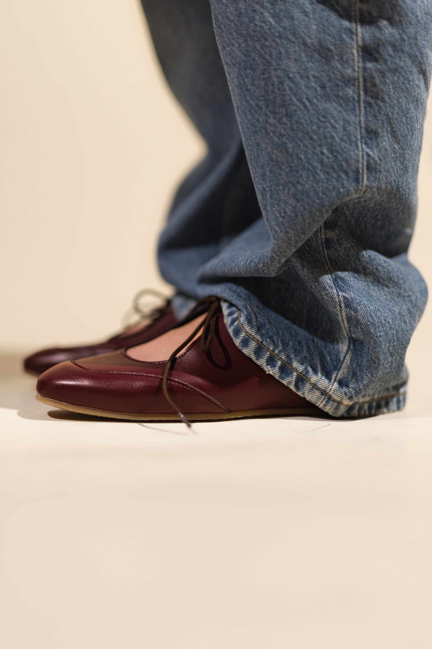 AGAZI Ballerina Flats Louise Burgundy