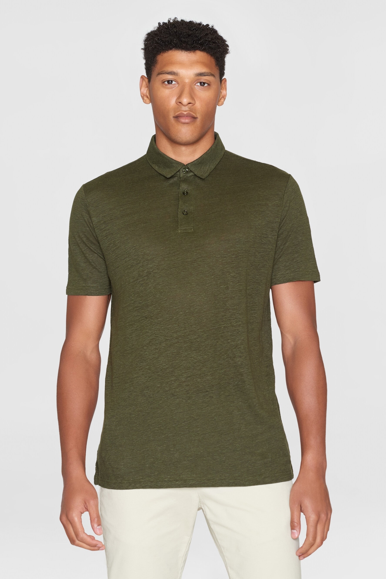 KnowledgeCotton Apparel Herren vegan Polohemd Forrest Nachtgr&Atilde;&frac14;n