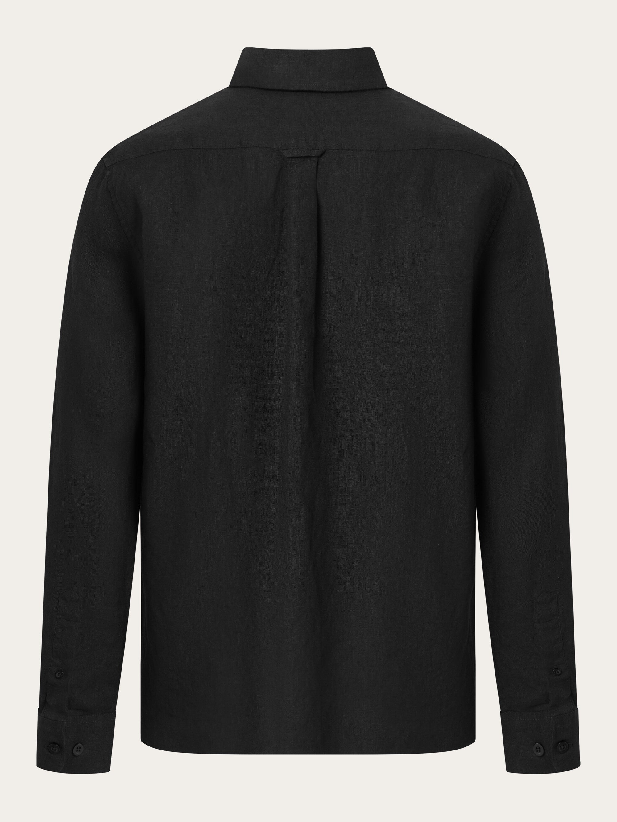 KnowledgeCotton Apparel men vegan Shirt Custom Fit Black Jet