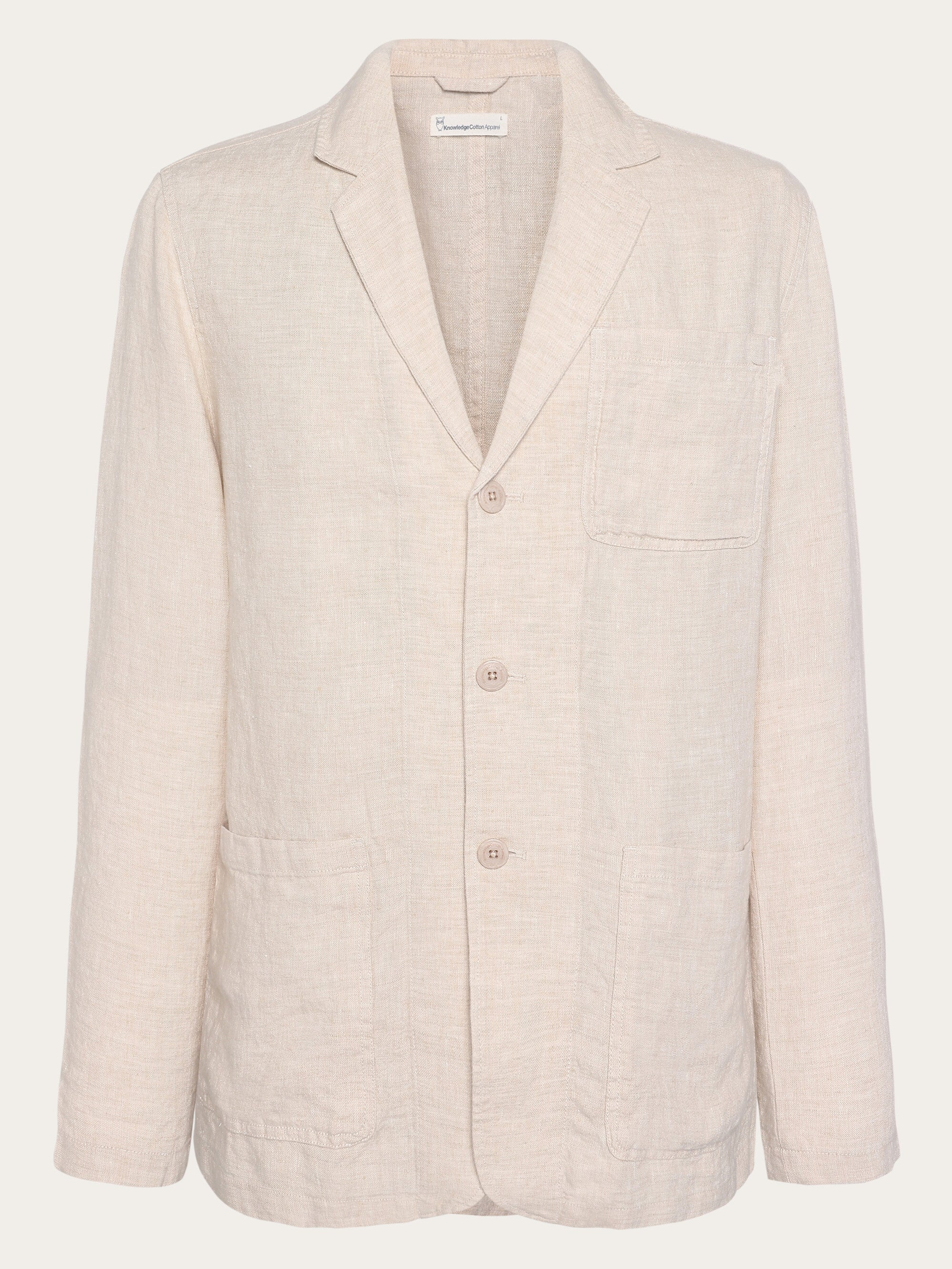 KnowledgeCotton Apparel Blazer Linen Light Feather Grey