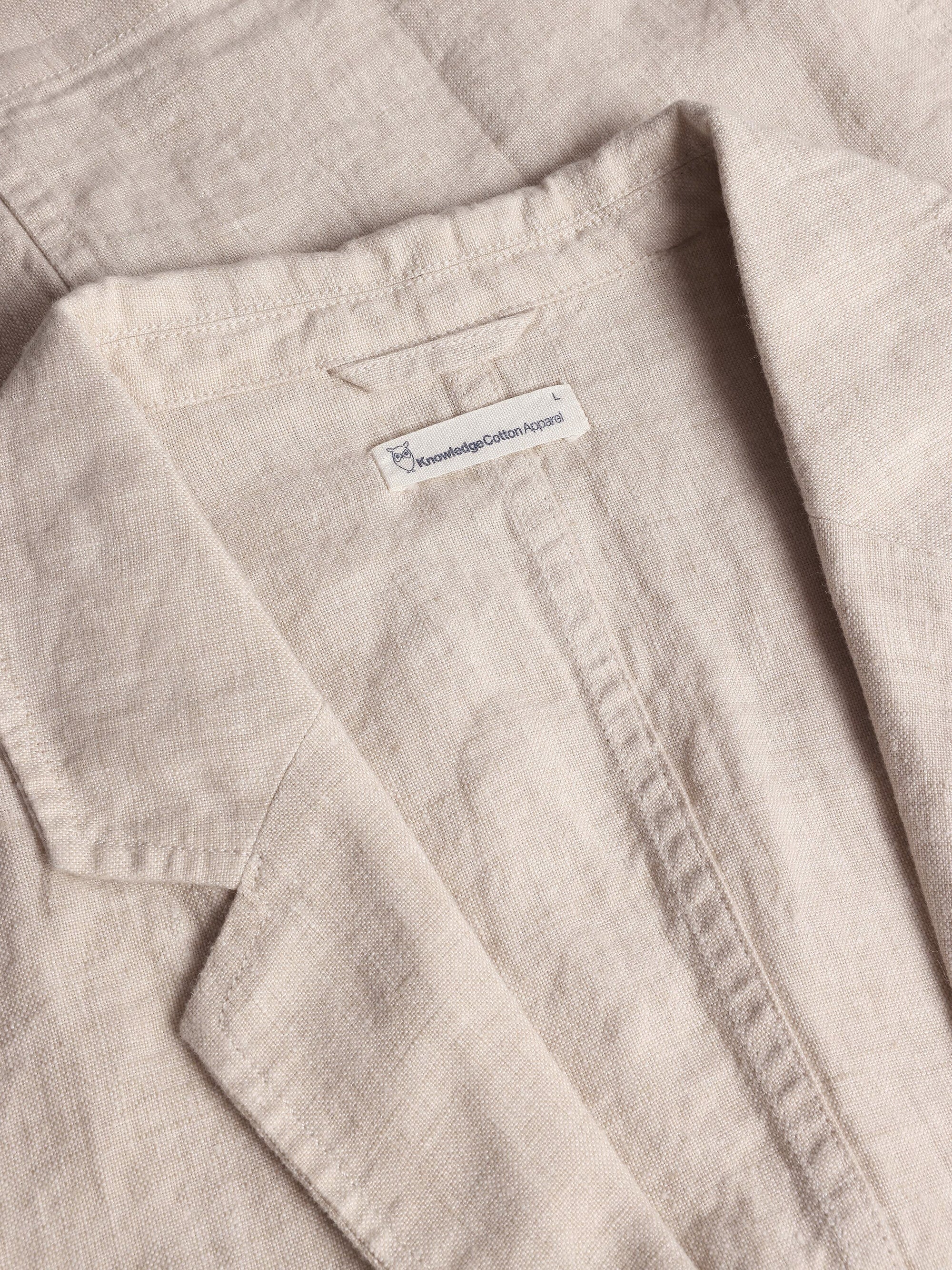 KnowledgeCotton Apparel Blazer Linen Light Feather Grey