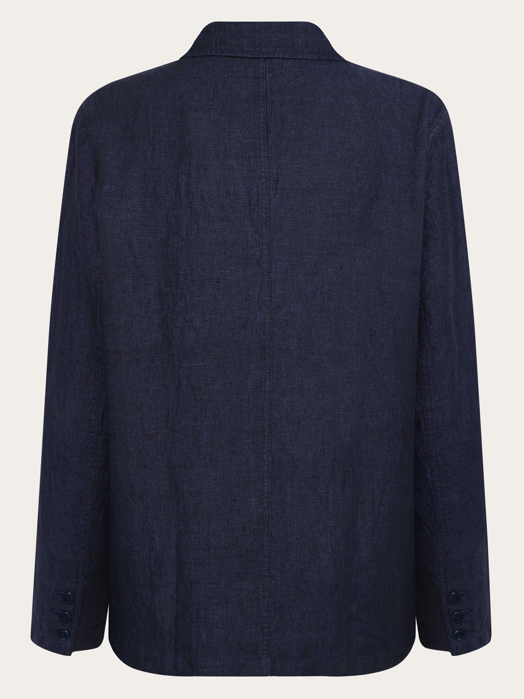 KnowledgeCotton Apparel men vegan Blazer Linen Total Eclipse