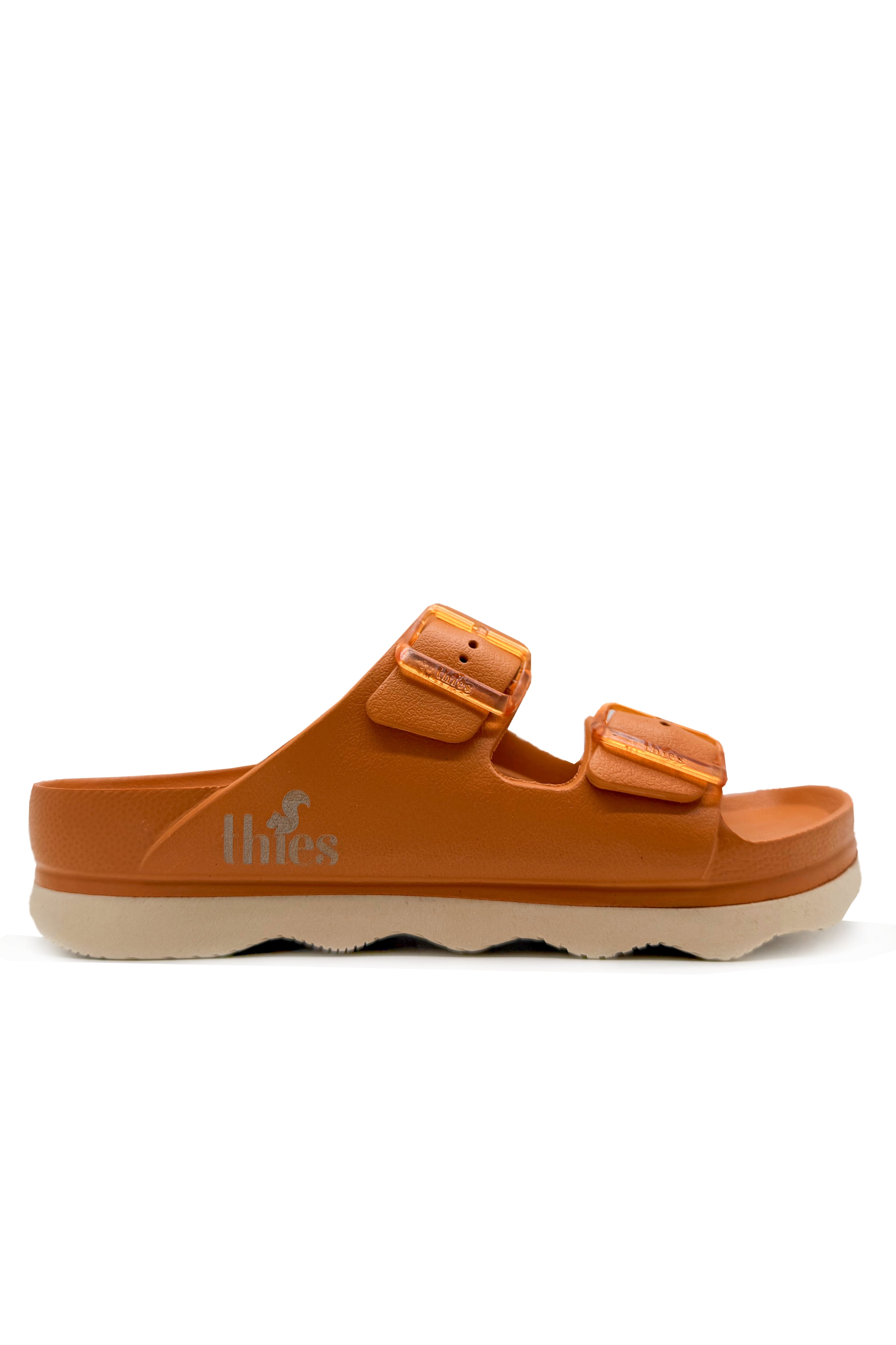 Thies Damen vegan Sandale Ecofoam Double Orange
