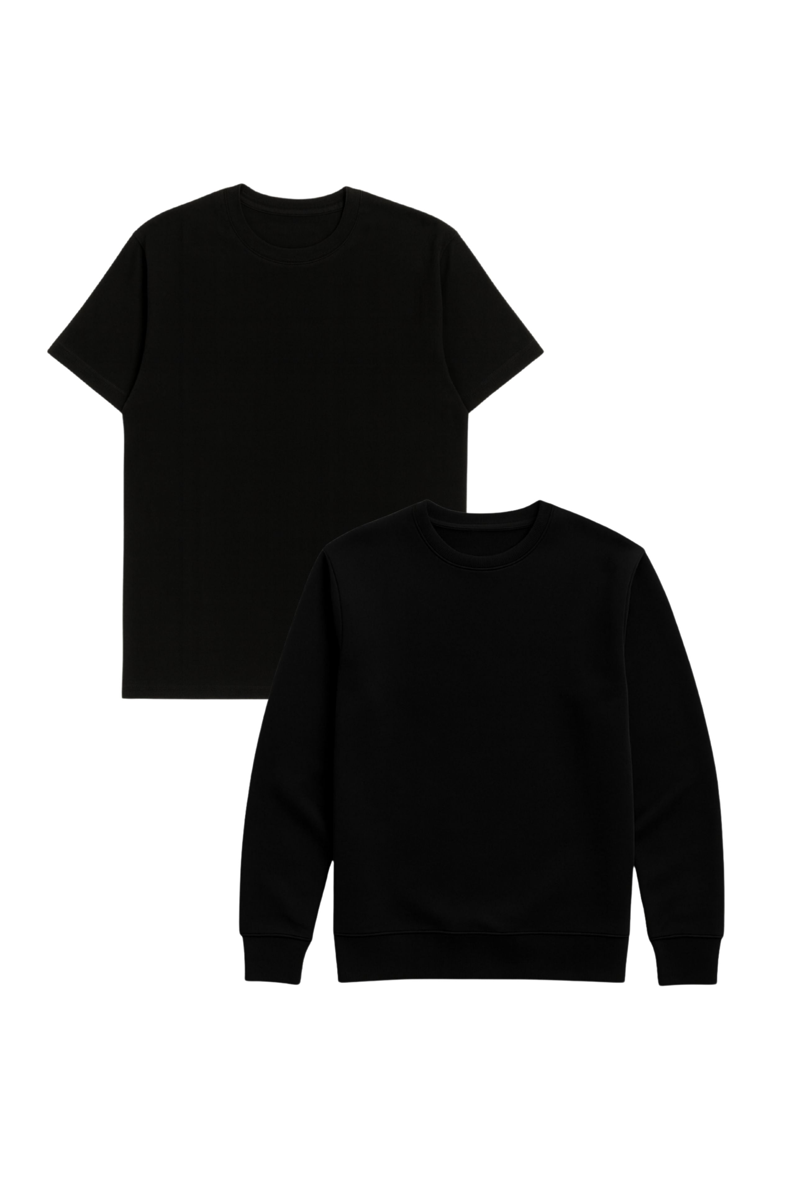 GORG Herren vegan Set T-Shirt & Sweatshirt Schwarz
