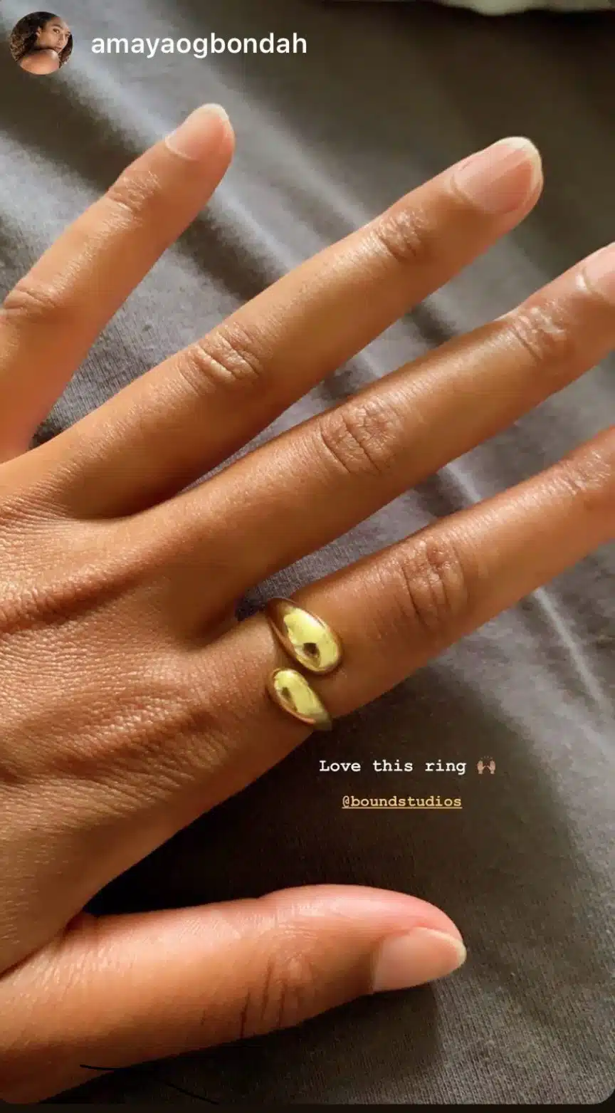 Bound Studios womens vegan Ring The Ona 18k Gold Vermeil