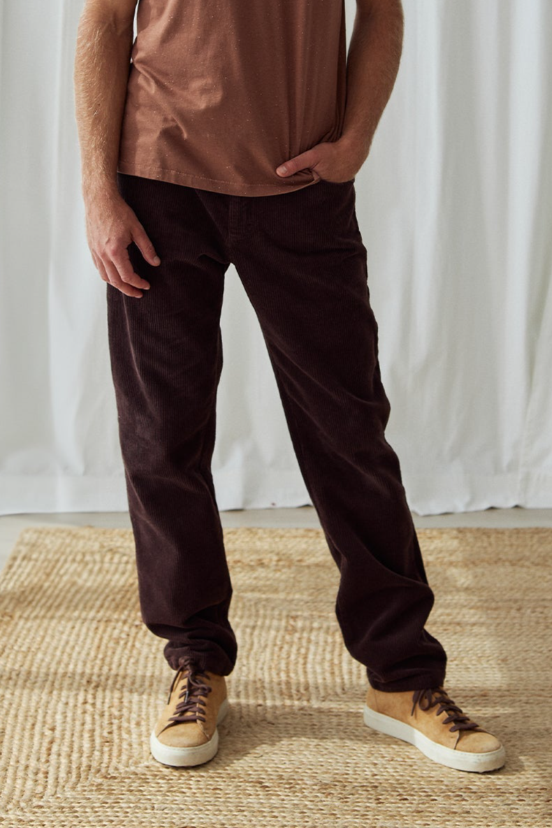 Image of TWOTHIRDS mannen vegan Broek Midden Molbruin