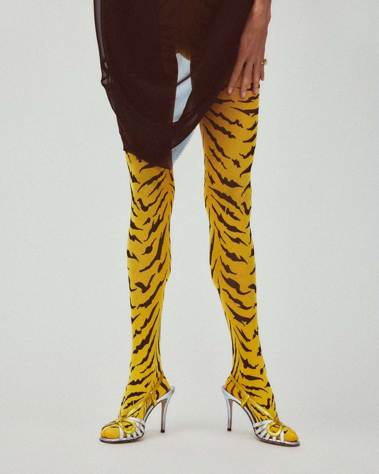 Swedish Stockings womens vegan Tights Tiger Roxana Orange