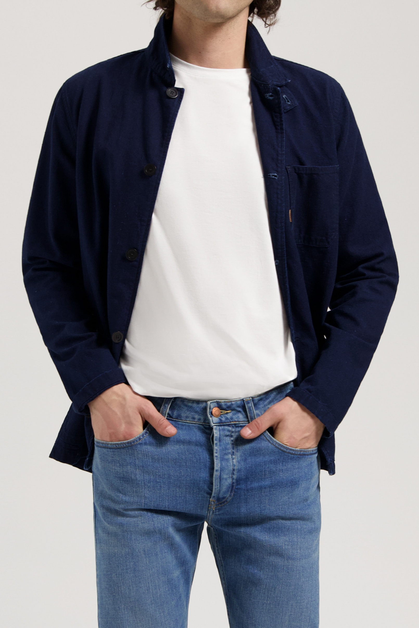 MUD Jeans Herren vegan Jacke Sven Spülung Blau