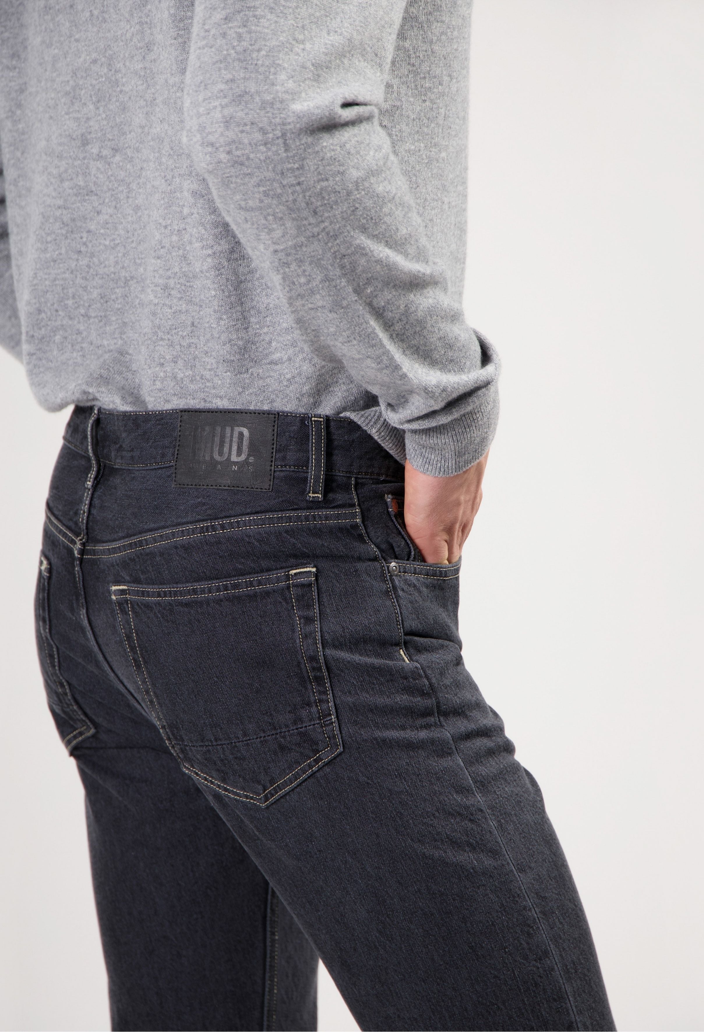 MUD Jeans Jeans Mid Straight John Medium Black