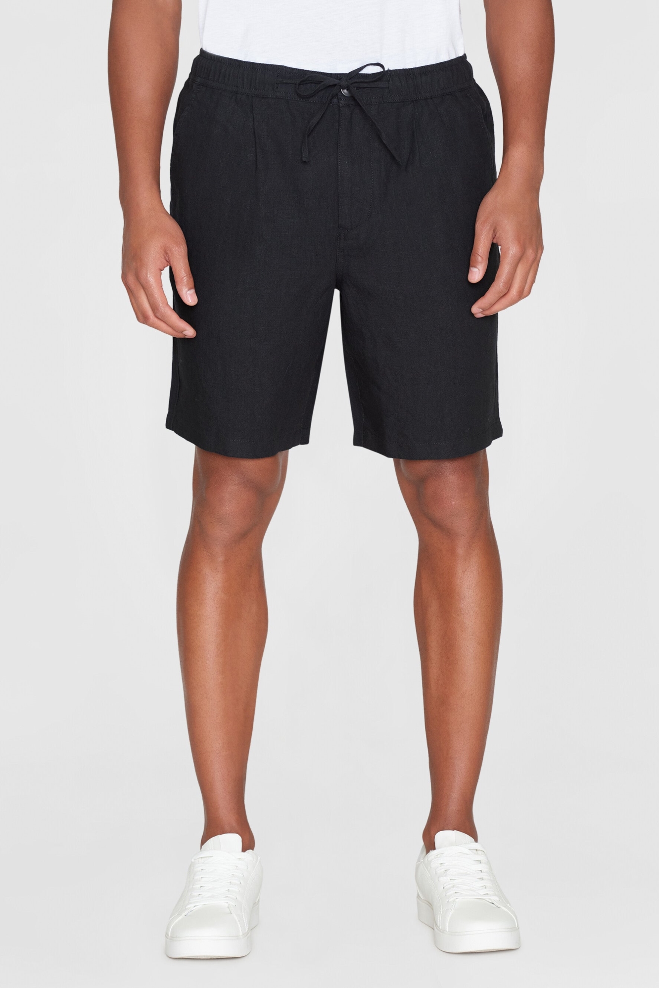 KnowledgeCotton Apparel Herren vegan Shorts Loose Black Jet