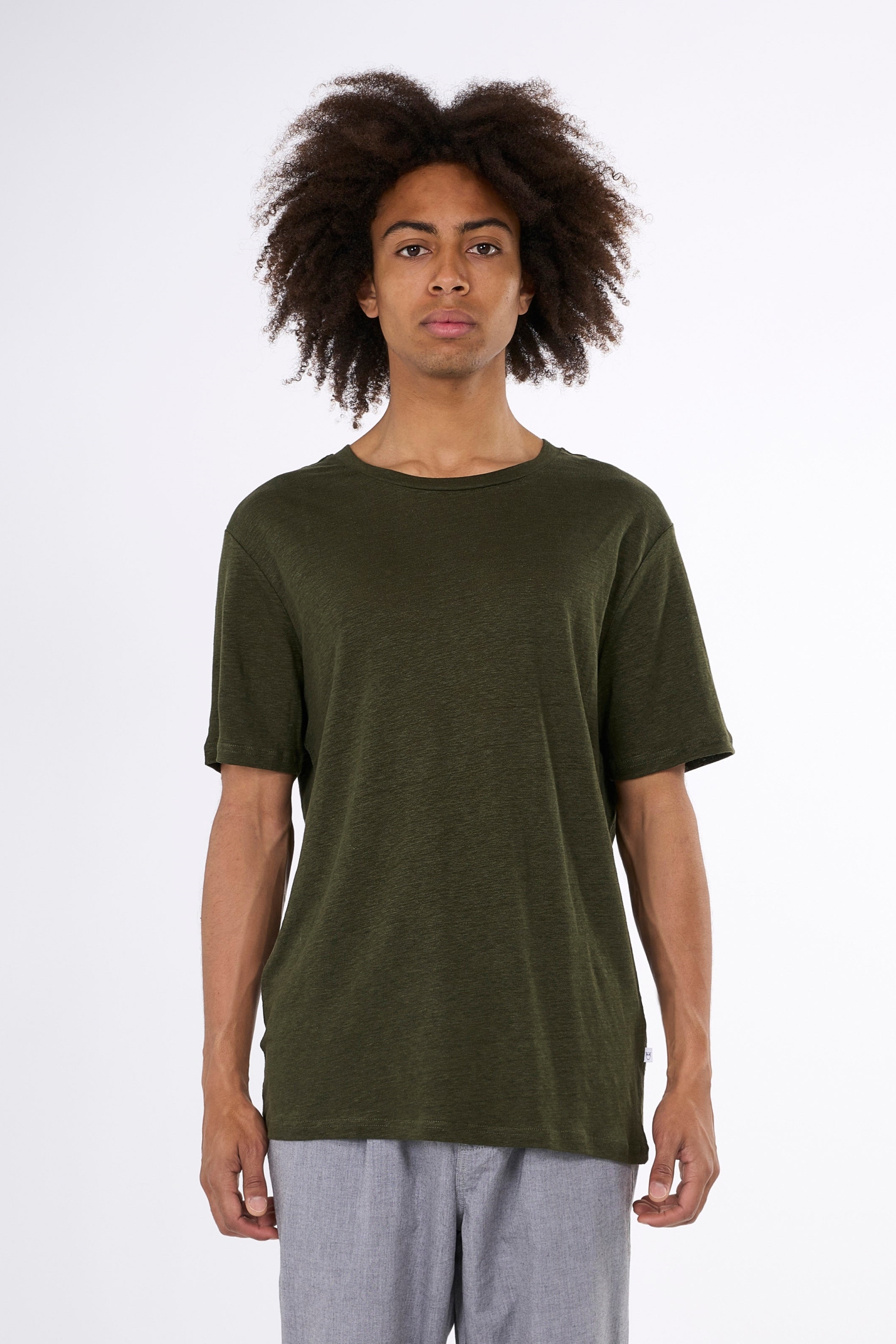 KnowledgeCotton Apparel Herren vegan T-Shirt Forrest Night Green