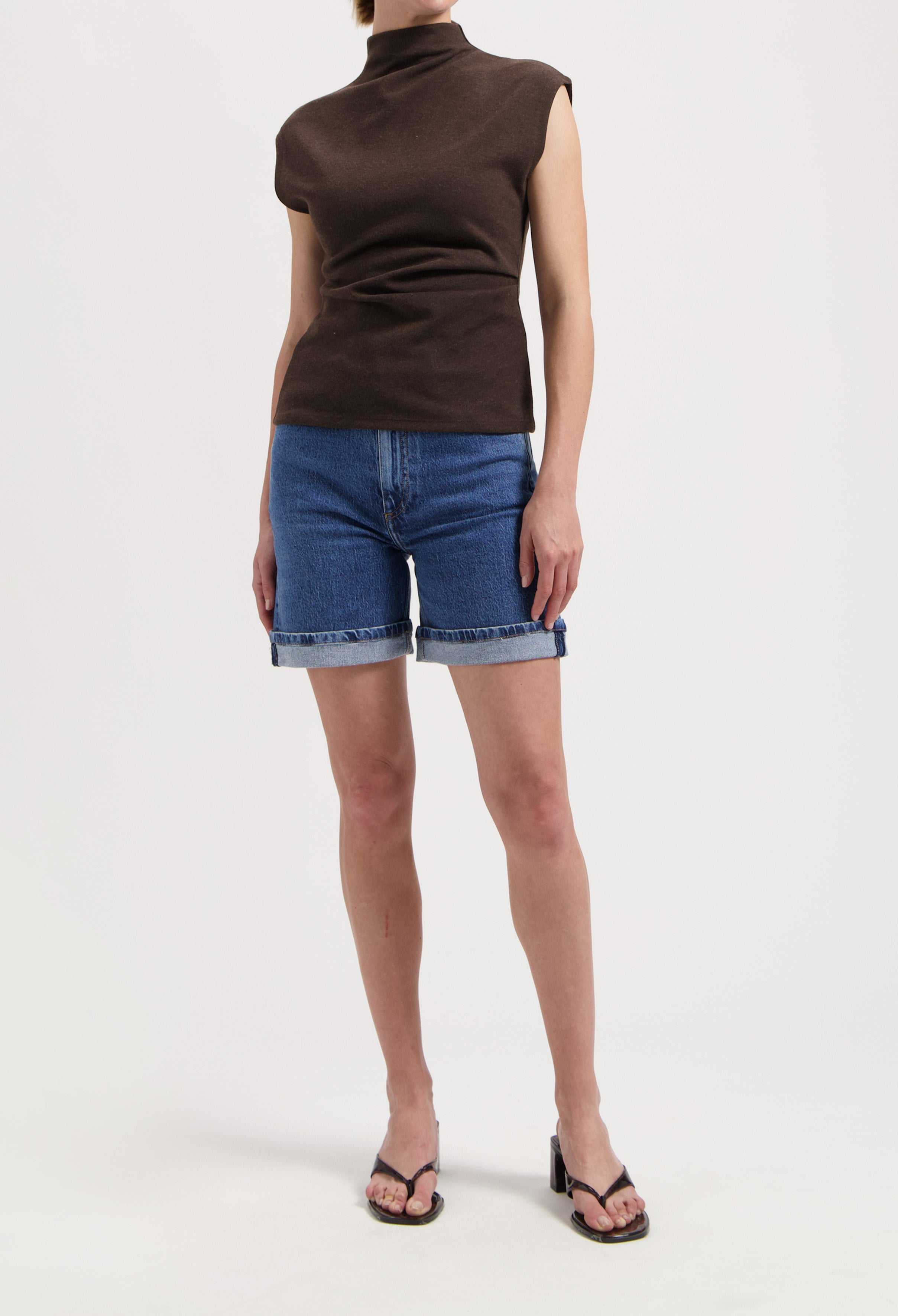 110433 - Damen vegan Shorts Mid Luna Stone Vintage Blau