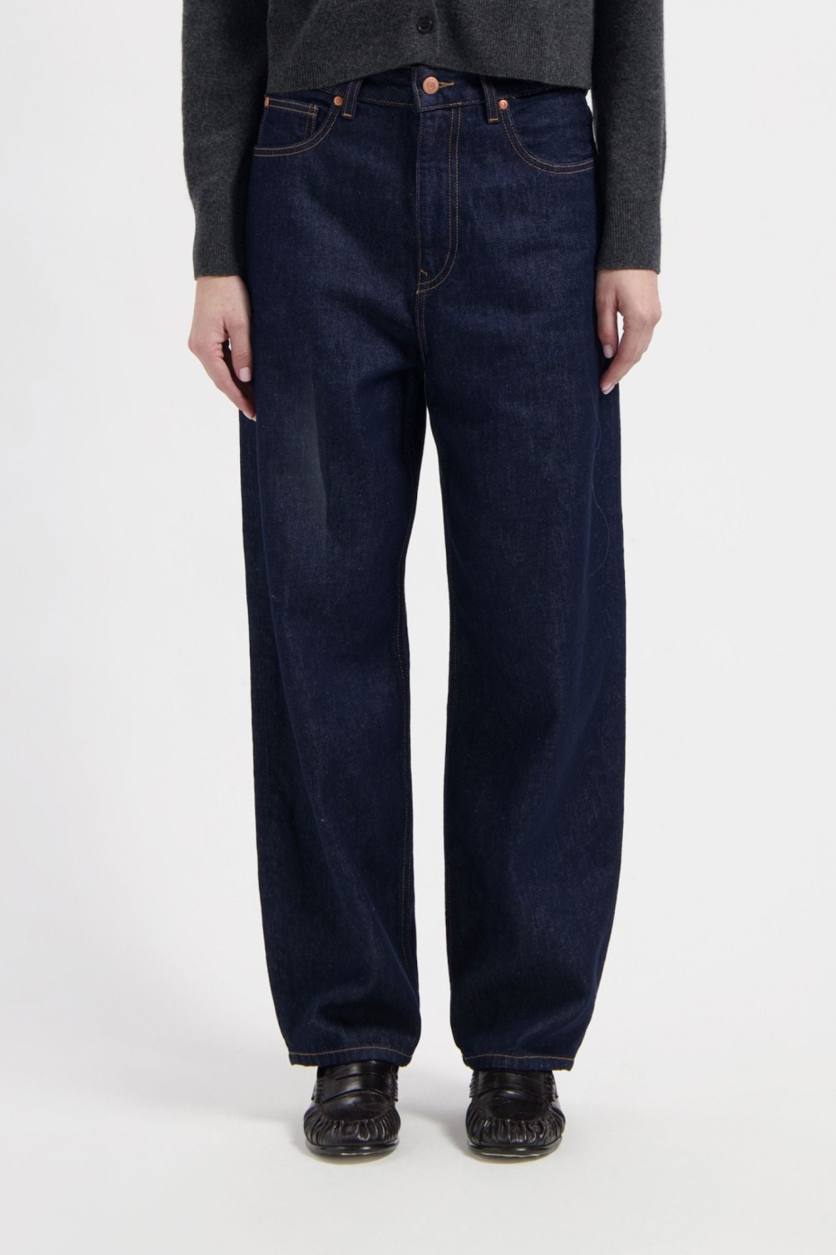 MUD Jeans Damen vegan Jeans High Barrel Brooke Dry Indigo